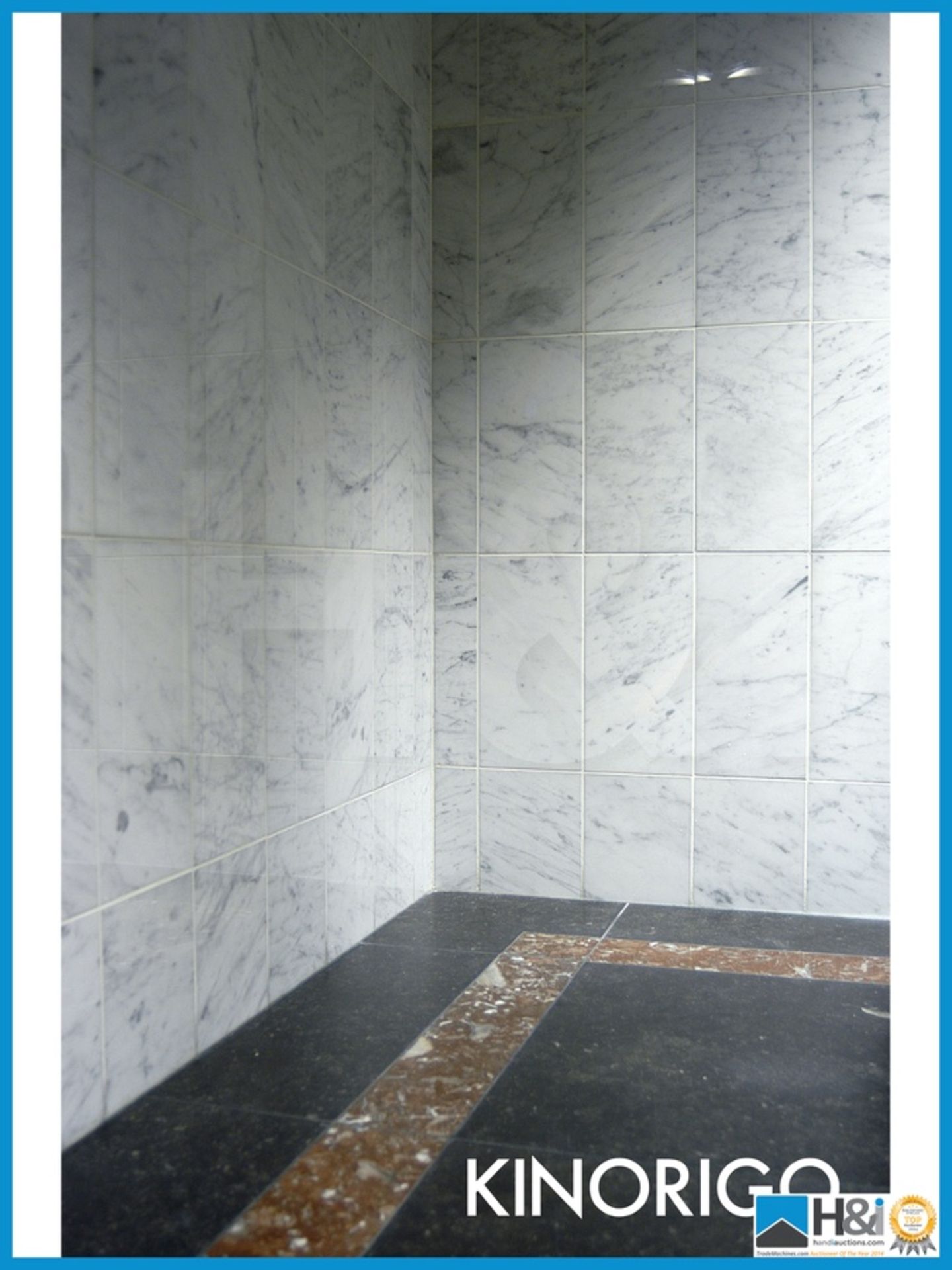 Absolutely stunning Kinorigo Bianco Carrara C 200 x 100 x 10mm polished. Material: Marble. No. of