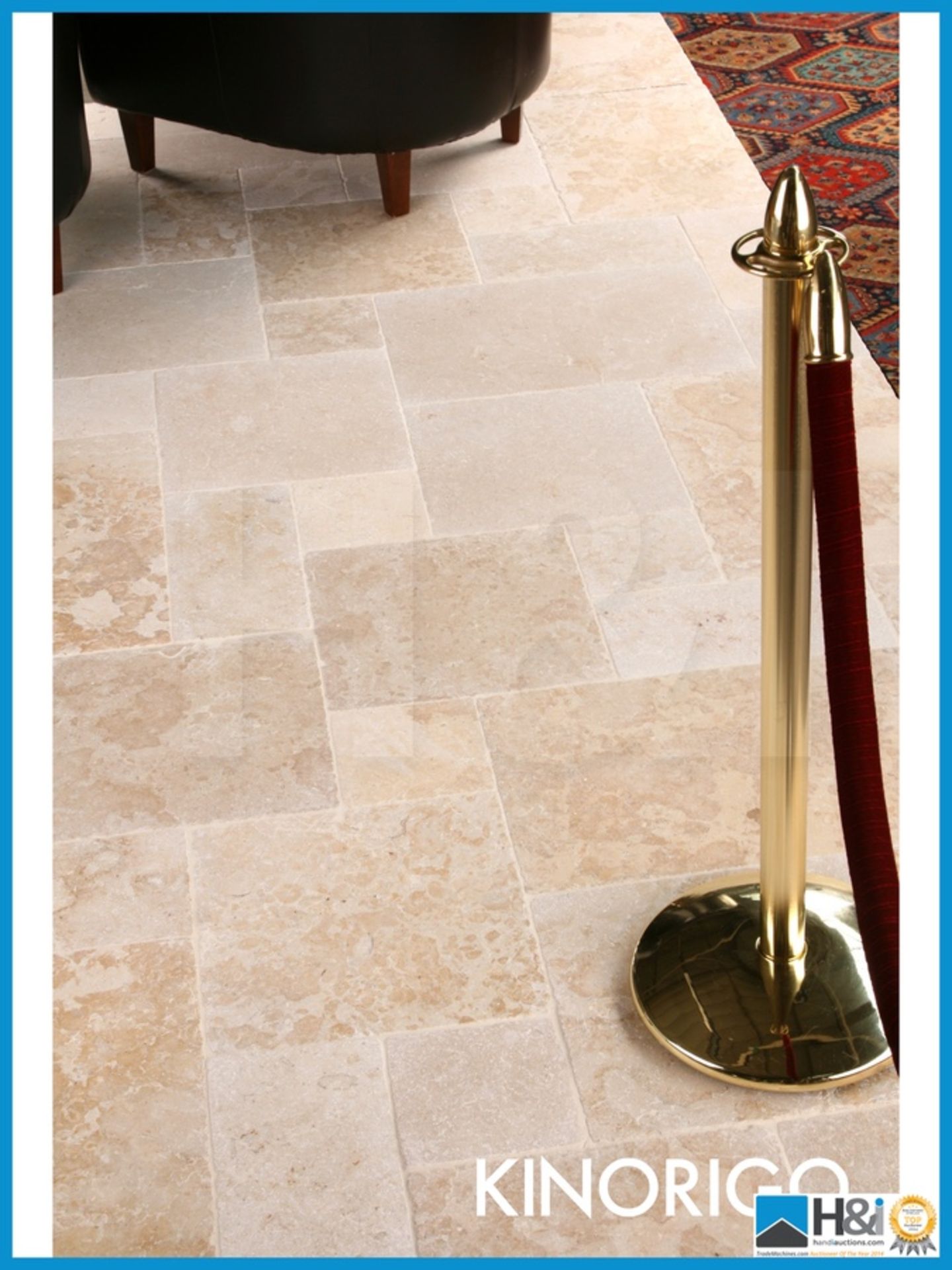 Absolutely stunning Kinorigo Chateau Chapel random pattern x 10mm tumbled. Material: Limestone.