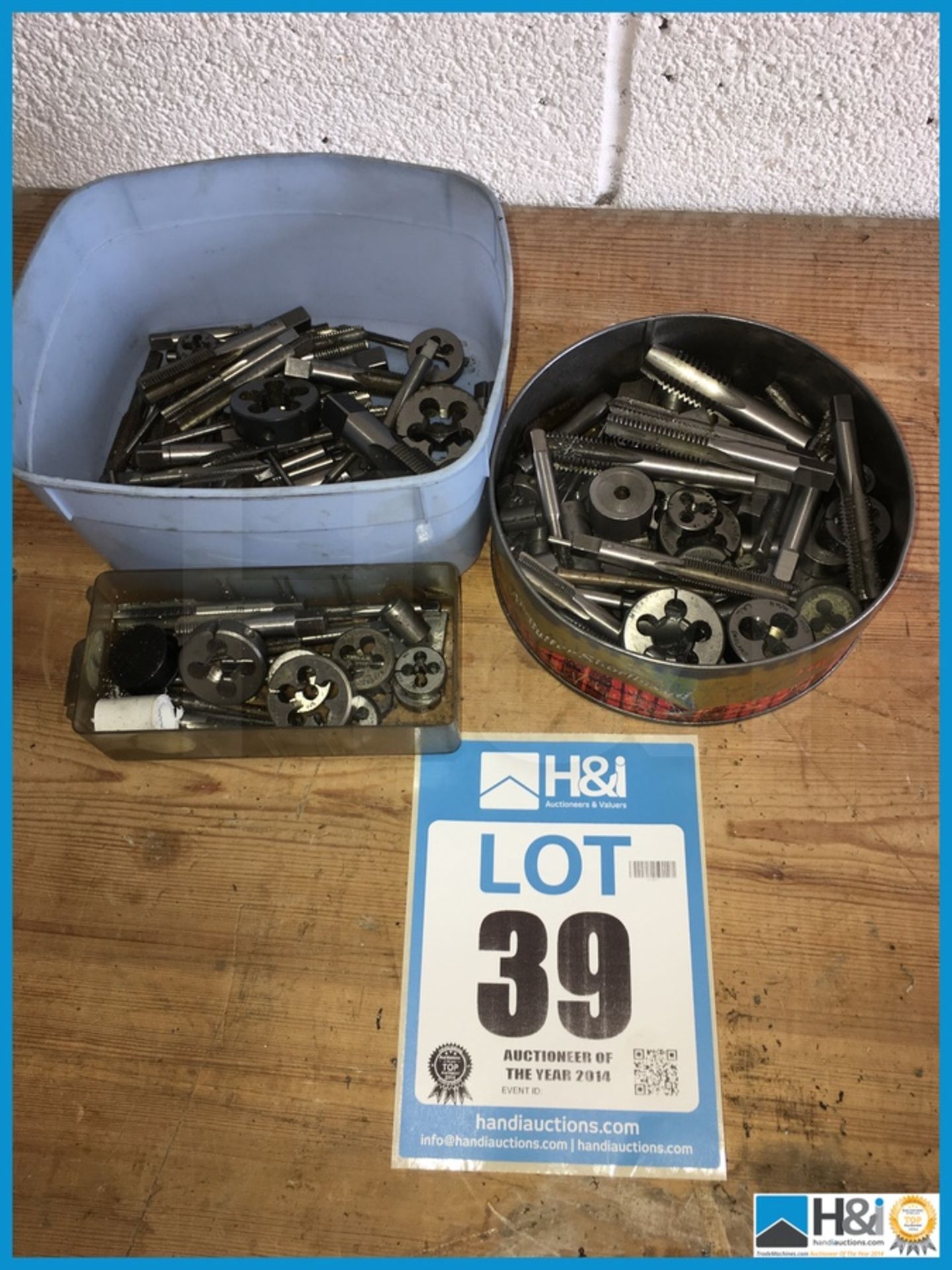 Nice lot of taps and dies . this lot can be shipped for £8.00 plus vat Appraisal: Viewing