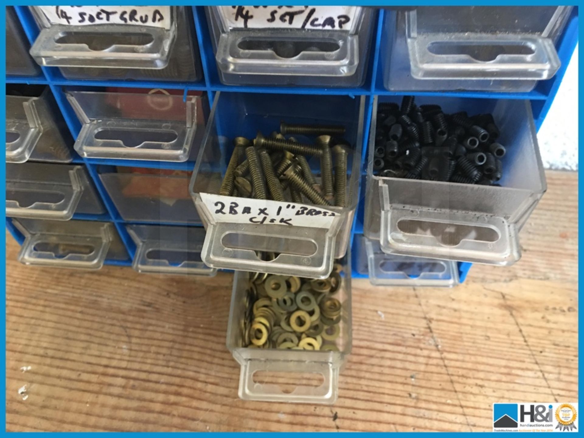 2 x small drawer storage sets containing various brass and steel machine screws this item can be - Image 3 of 3