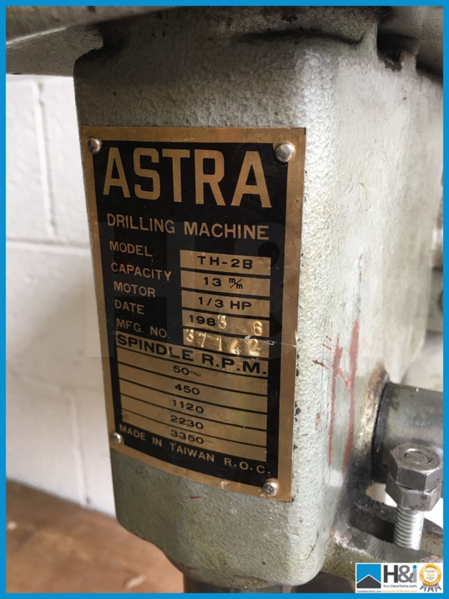 Astra single phase pillar drill bench mounted this item can be placed on a pallet and secured and - Bild 2 aus 5