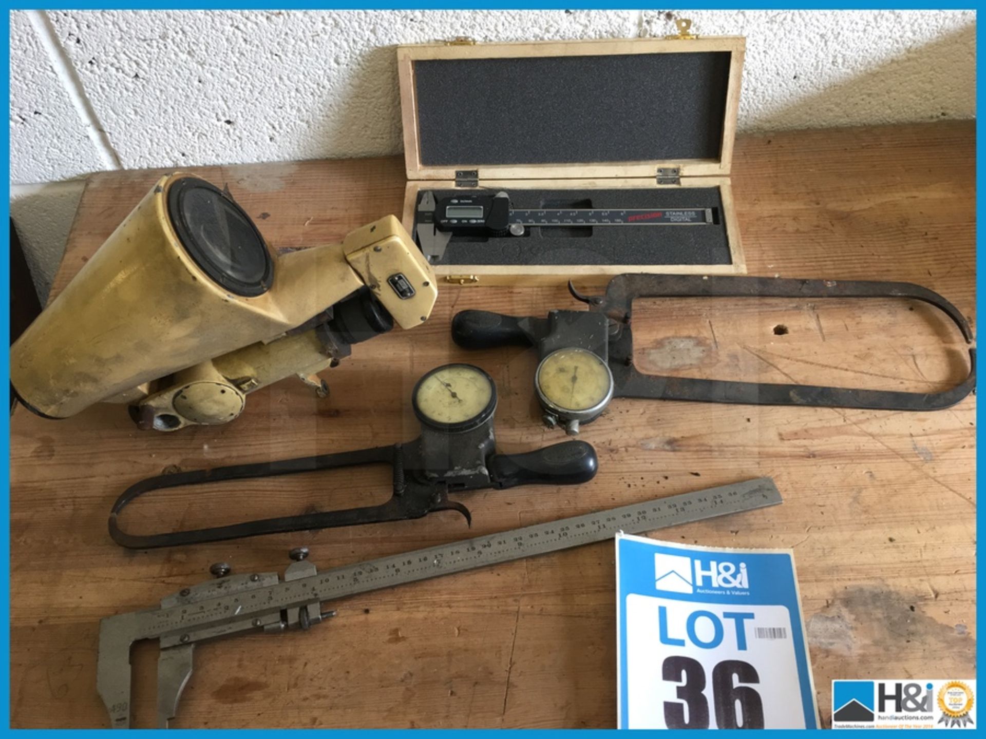 Selection of vintage measuring devices calipers etc. this lot can be shipped for £16.00 plus vat