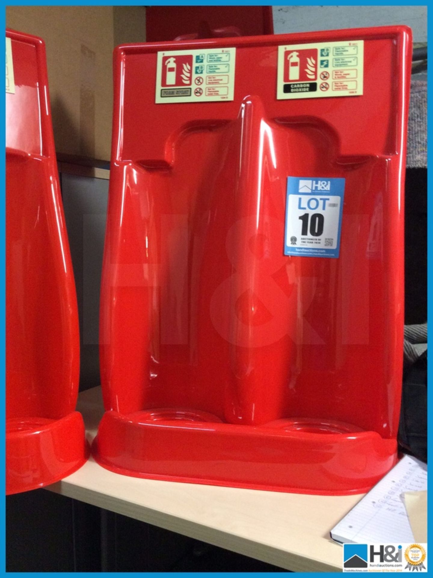 Fire extinguisher stands 4 off double, 2 off single