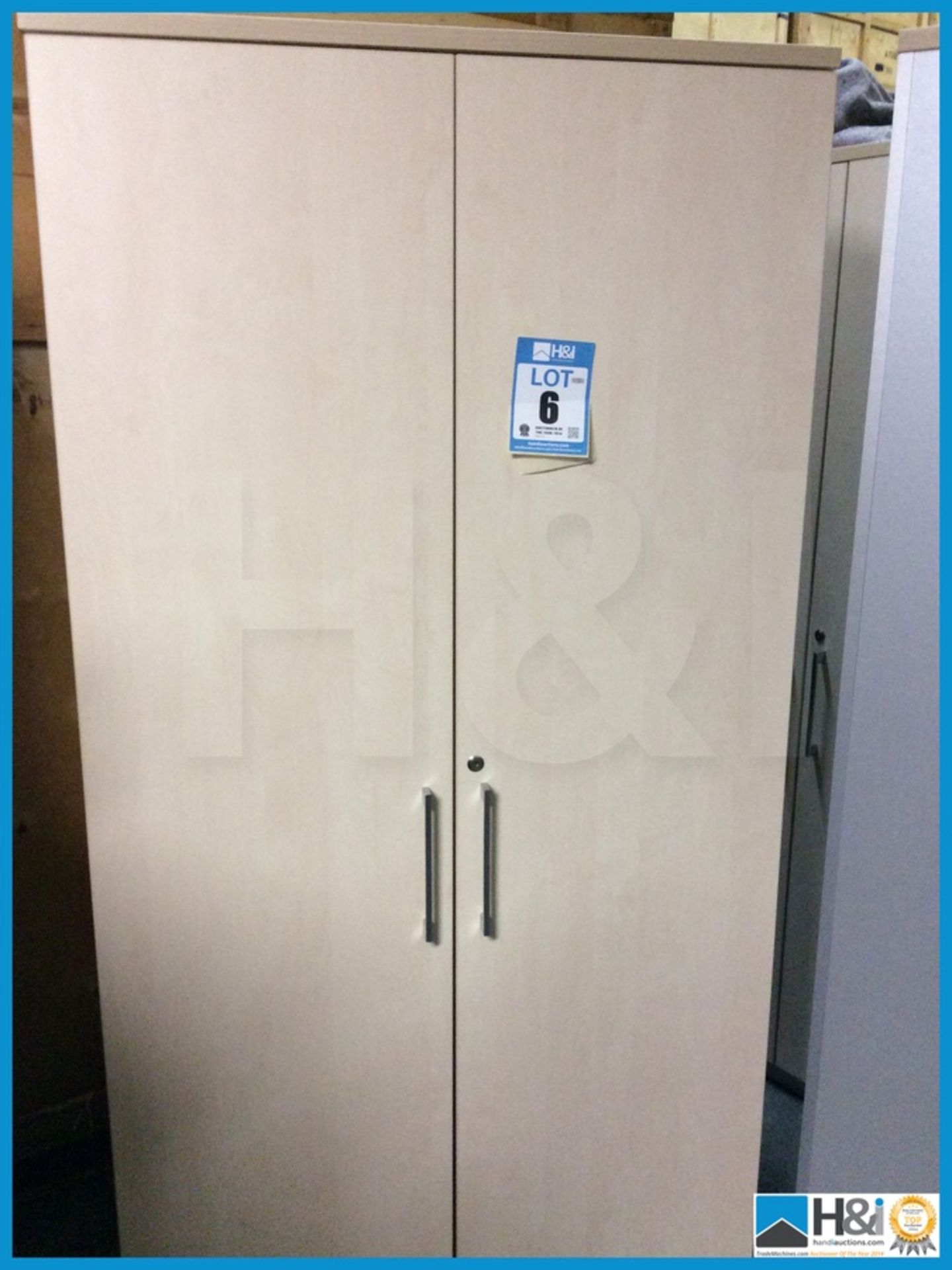 Storage Cabinet 2000mm H x 1000mm W X 600mm D Maple finish , two shelves, excellent condition