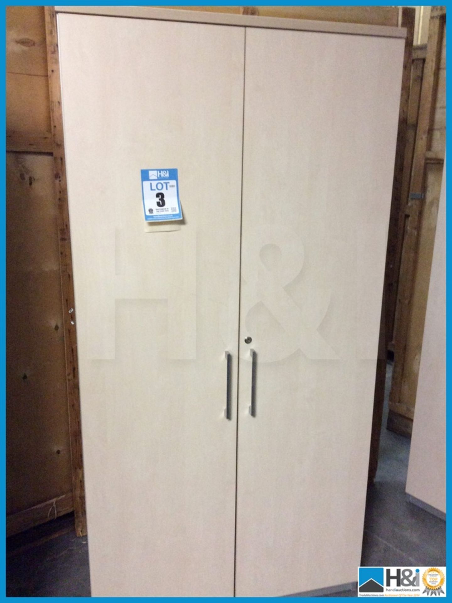 Storage Cabinet 2000mm H x 1000mm W X 600mm D Maple finish , two shelves, excellent condition