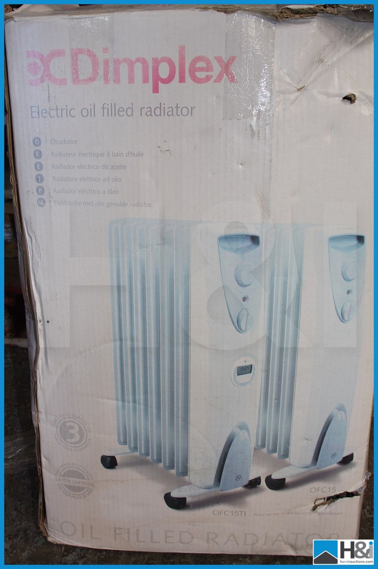 Dimplex electric oil filled radiator. Untested, raw return Appraisal: Viewing Essential Serial No: - Image 4 of 4