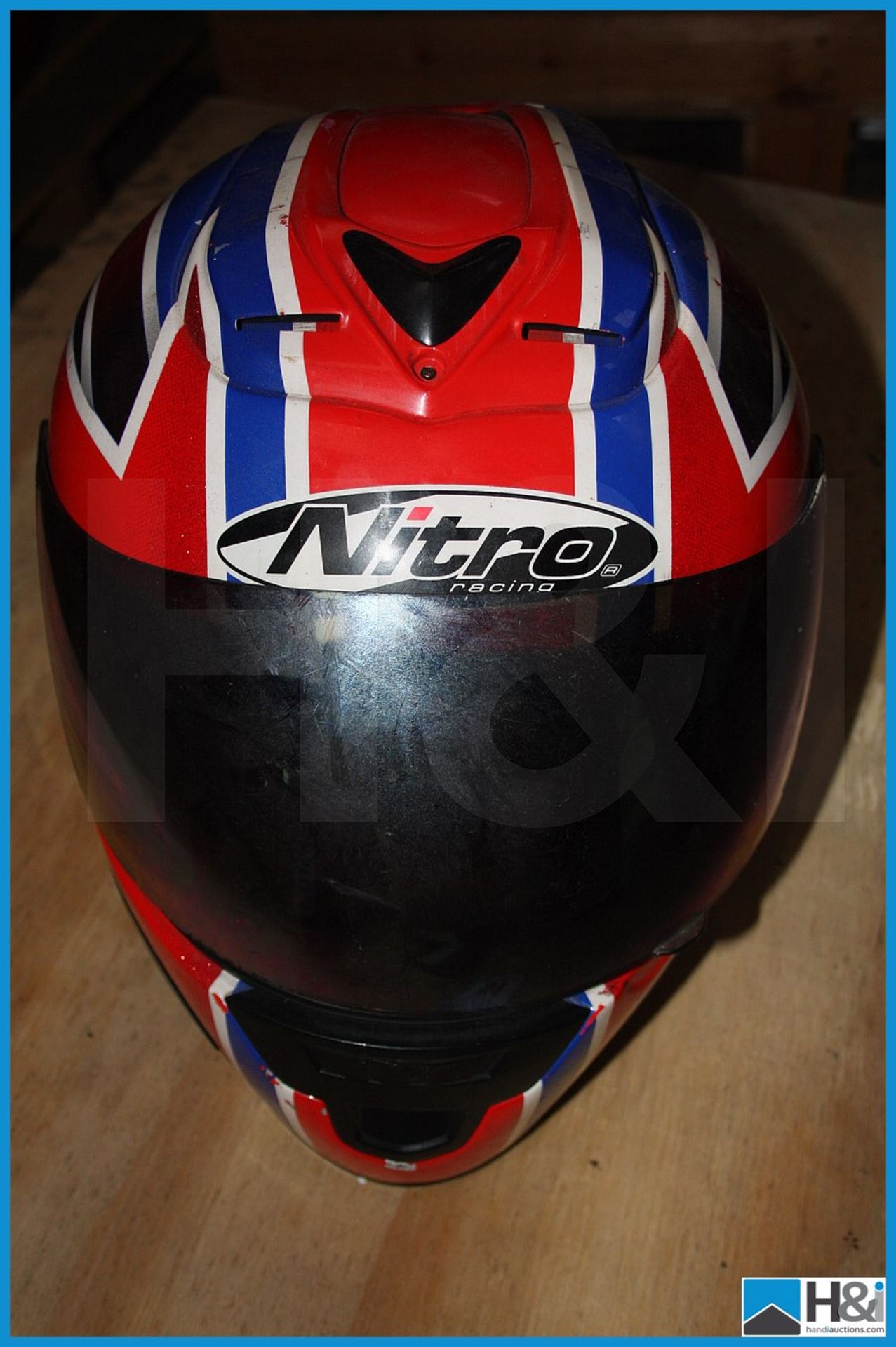 Motorcycle helmet used condition . Appraisal: Viewing Essential Serial No: NA Location: H&I, BB7 3LQ - Image 3 of 3