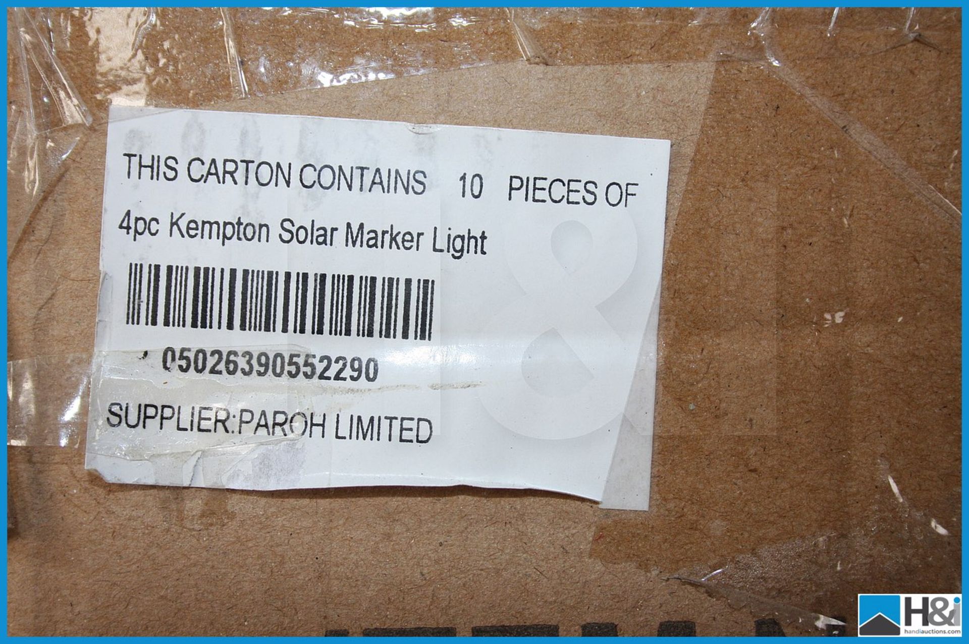 Box of 10 Kempton stainless steel solar lights new and boxed . Appraisal: Viewing Essential Serial - Image 4 of 4