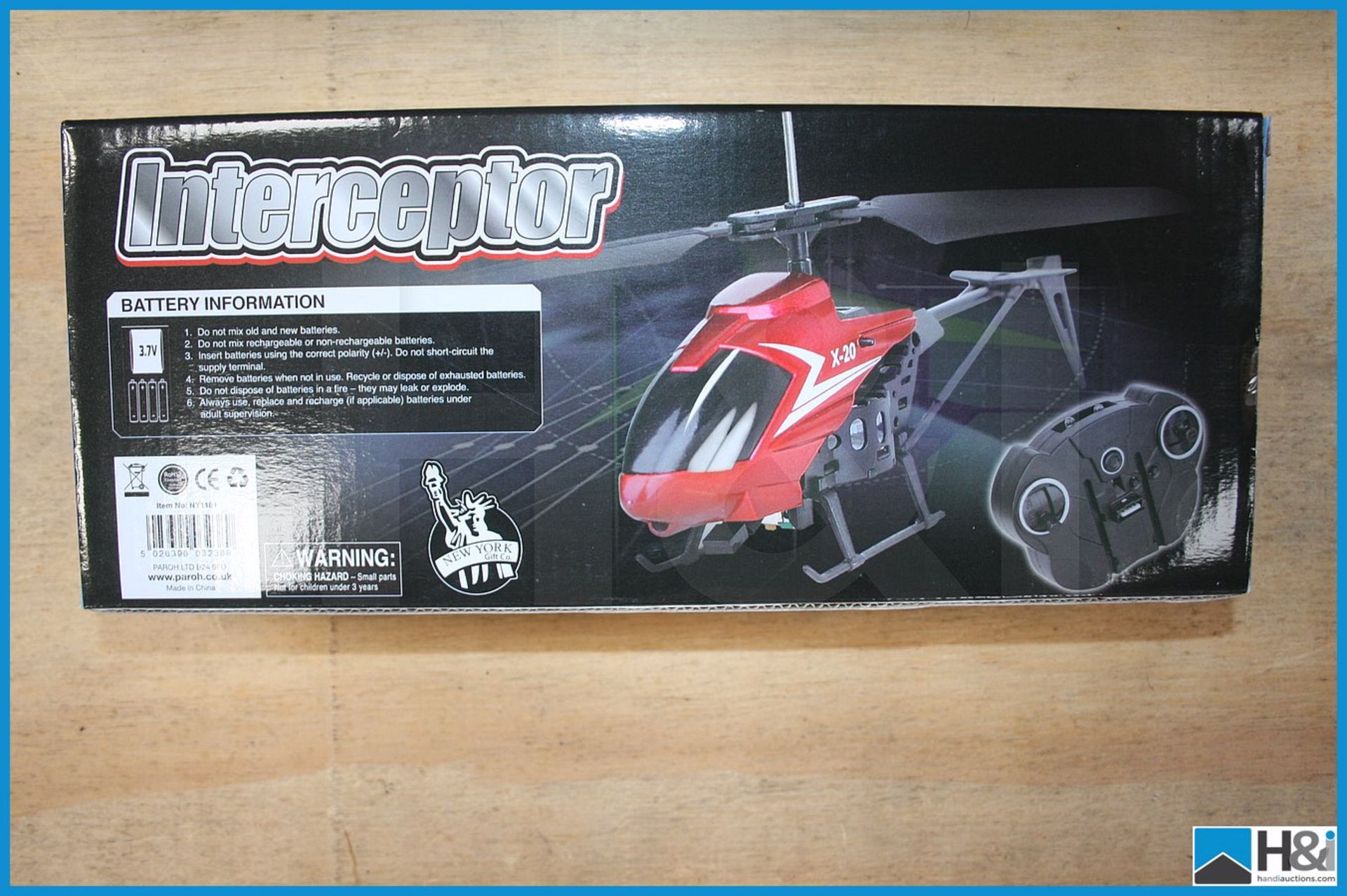 8 off Interceptor 2 channel IR helicopter red new. Appraisal: Viewing Essential Serial No: NA - Image 3 of 3