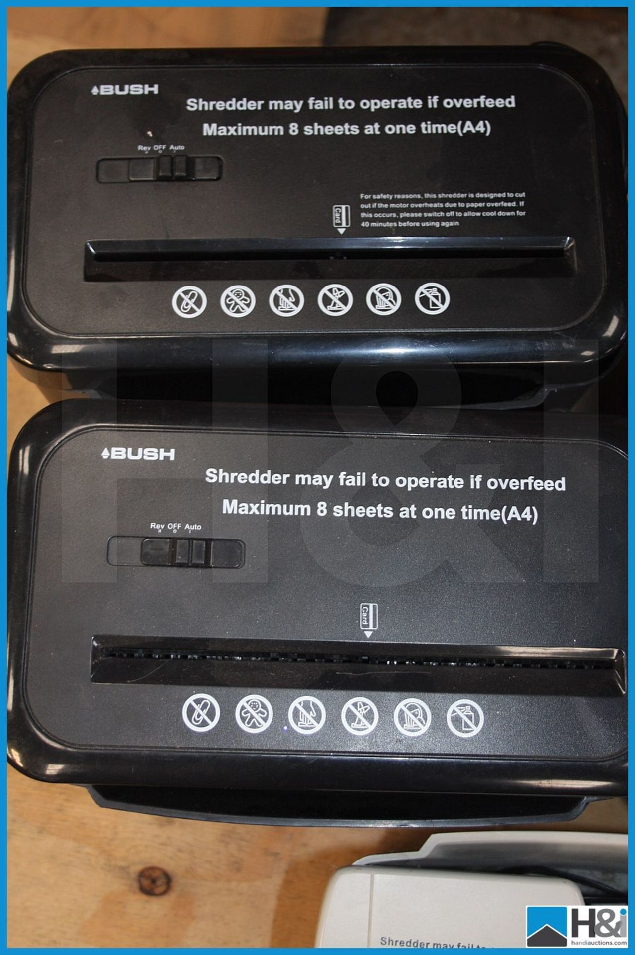 5 off paper shredders size A4. Untested, raw return Appraisal: Viewing Essential Serial No: NA - Image 3 of 4