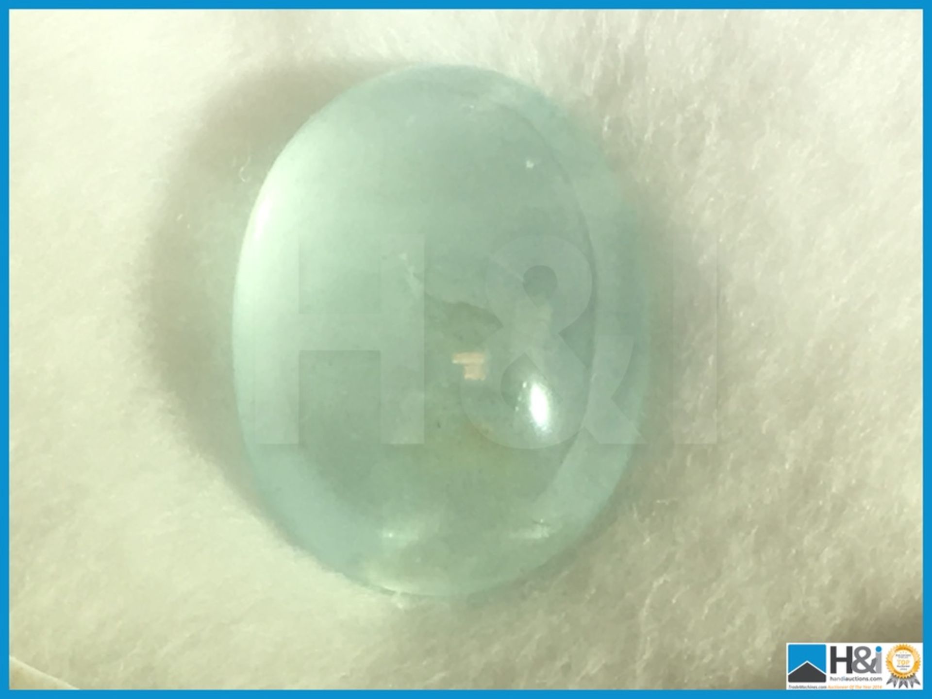 8.66ct Natural Beryl (Aquamarine) Blue Oval Cabochon. Transparent 15.92x11.89x6.50mm. Certification: - Image 2 of 4