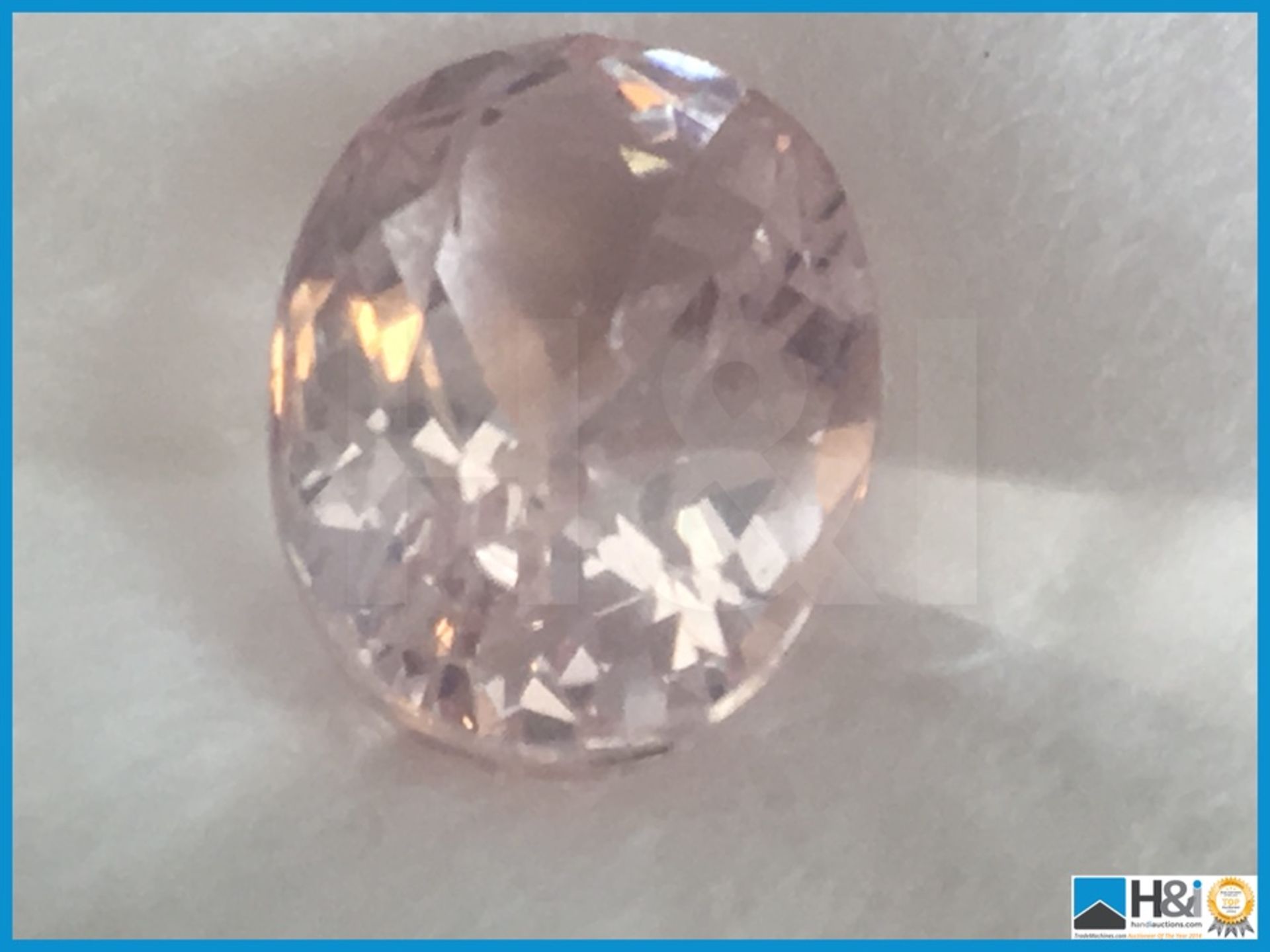 3.75ct Natural Beryl (Morganite) Oval Facetted Cut in Pink with GIL Certificate 11.57x8.28x6.35mm. - Image 2 of 4