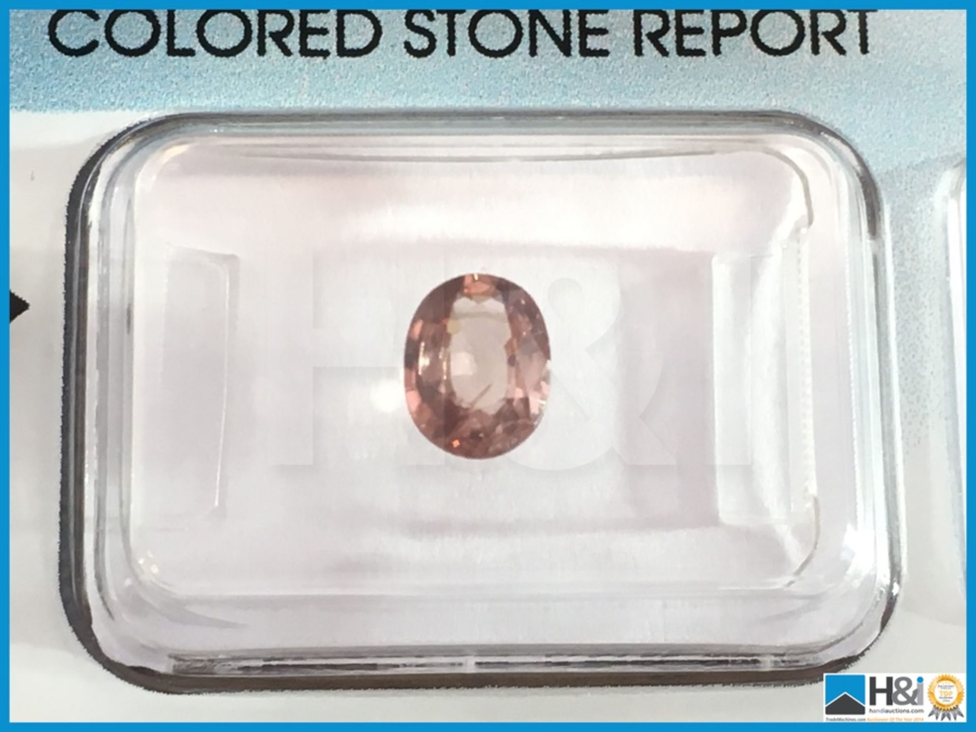 0.94ct Natural Pink Zircon, Oval Mixed Cut, 6.57x5.16x2.56 IGI Certified. Certification: IGI - Image 2 of 4