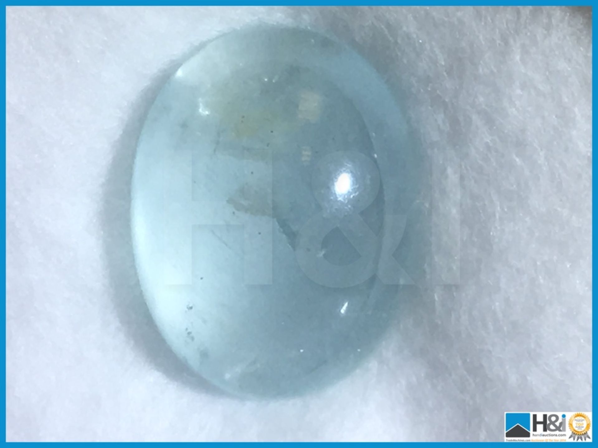 8.66ct Natural Beryl (Aquamarine) Blue Oval Cabochon. Transparent 15.92x11.89x6.50mm. Certification: