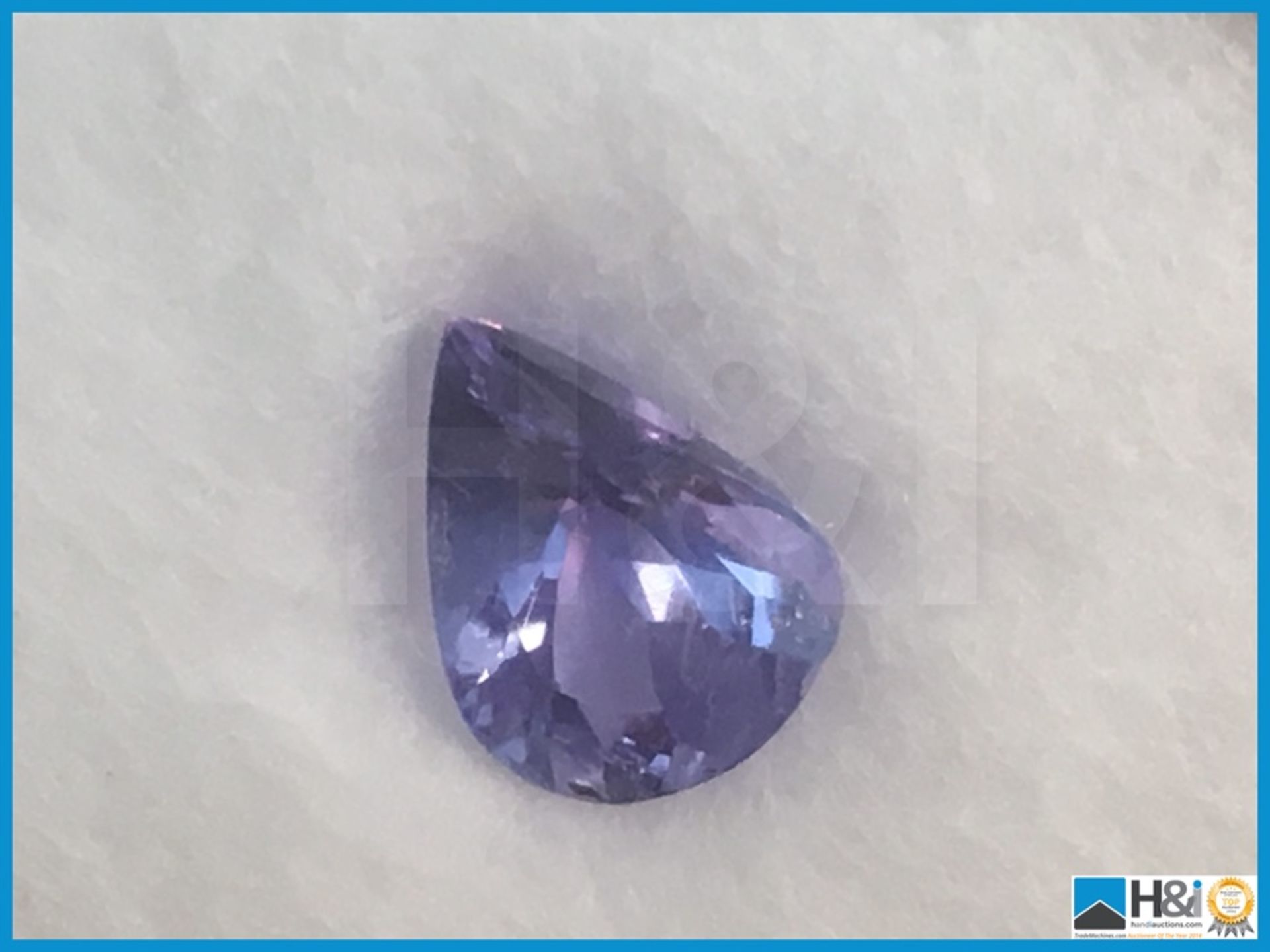 1.56ct Natural Tanzanite, Pear cut in Purpl/Blue. Size: 9.15x6.73x4.65mm. Certification: GIL