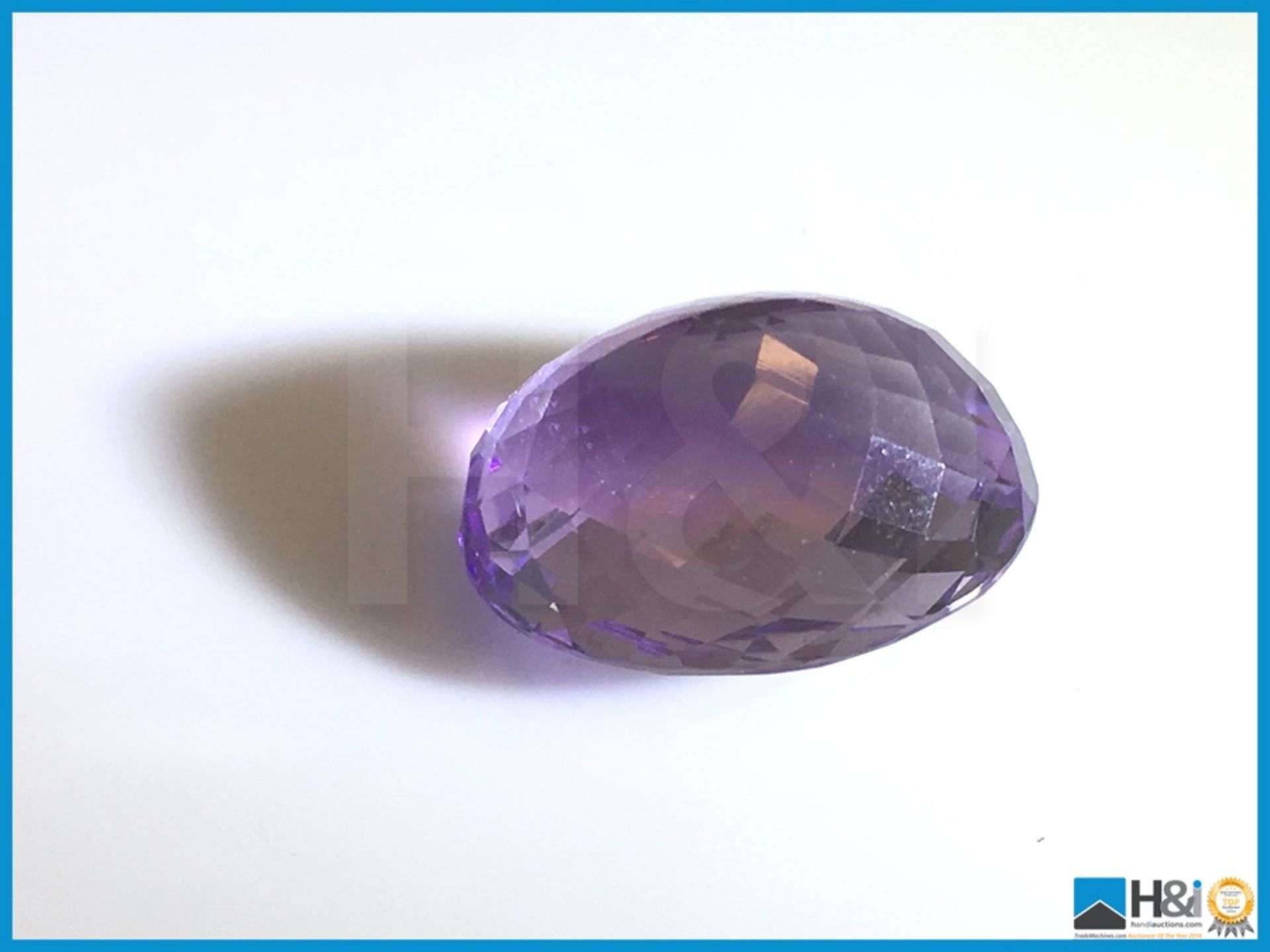 16ct Natural Amethyst. Oval Cut in Purple. Transparent 18.14x13.83x11.05mm. Certification: None - Image 3 of 3