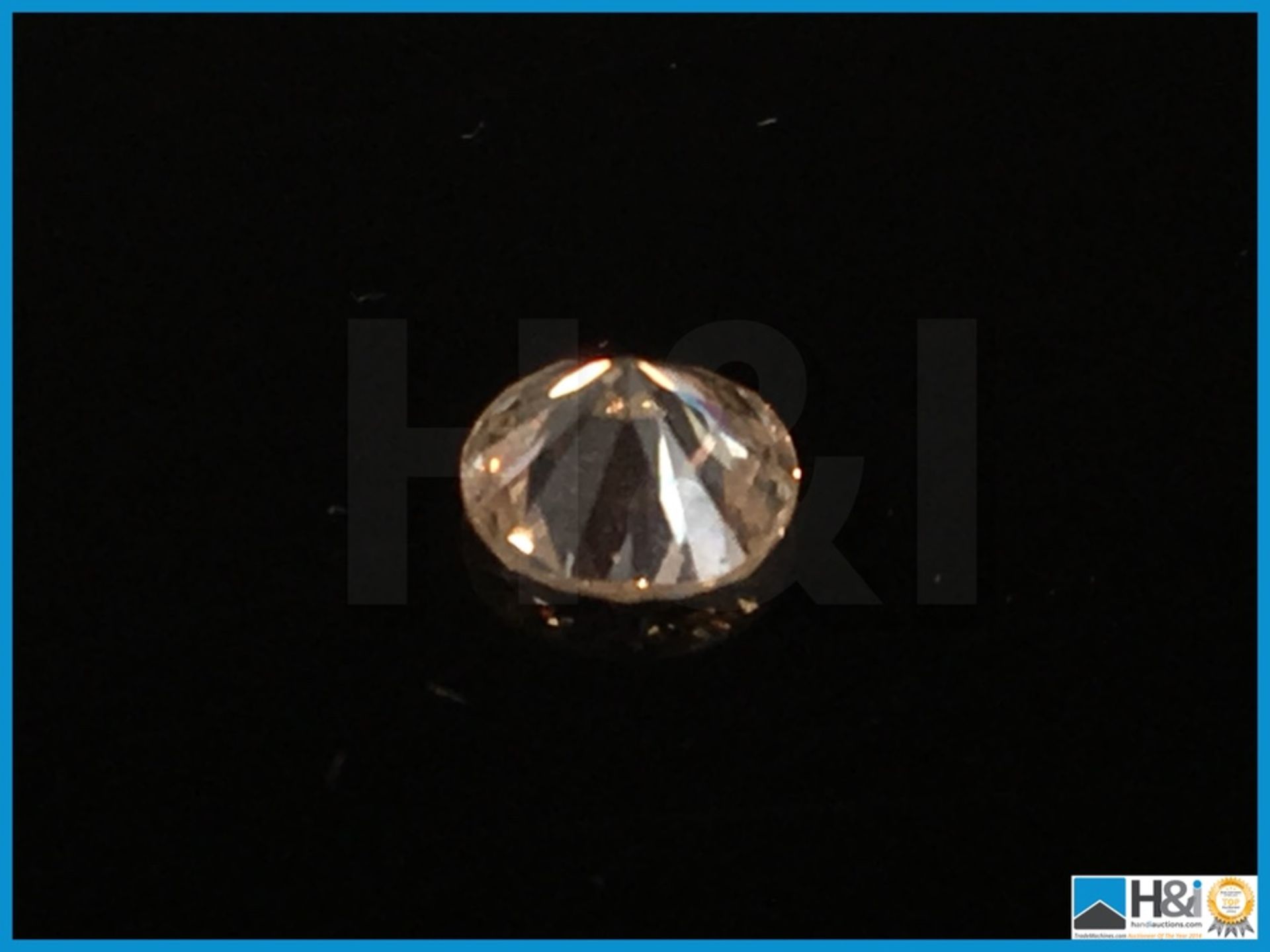 0.39ct Loose Diamond, Round cut. Size: 4.55x4.55x2.72mm. Certification: None Appraisal: Viewing - Image 3 of 5