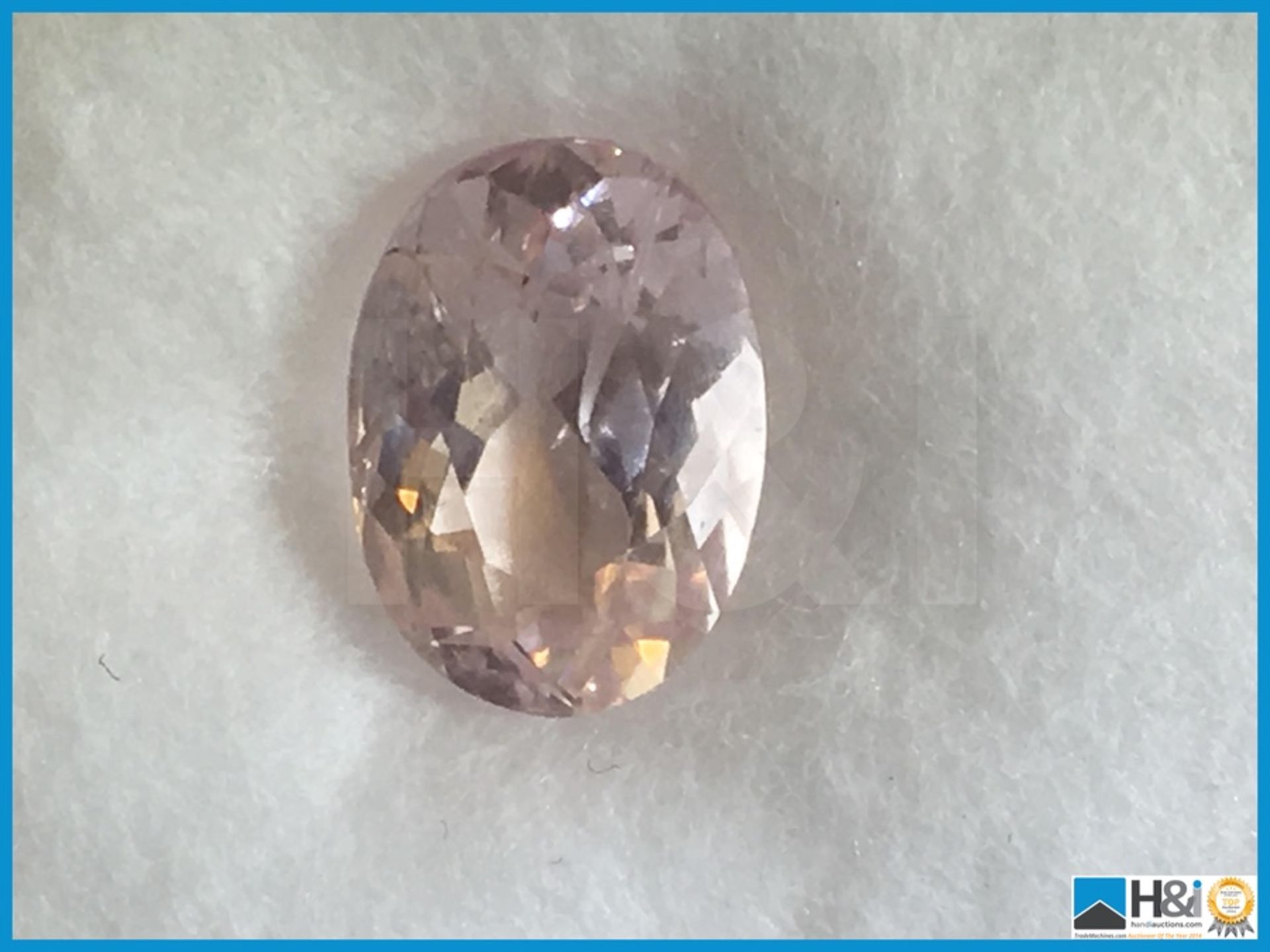 3.75ct Natural Beryl (Morganite) Oval Facetted Cut in Pink with GIL Certificate 11.57x8.28x6.35mm.