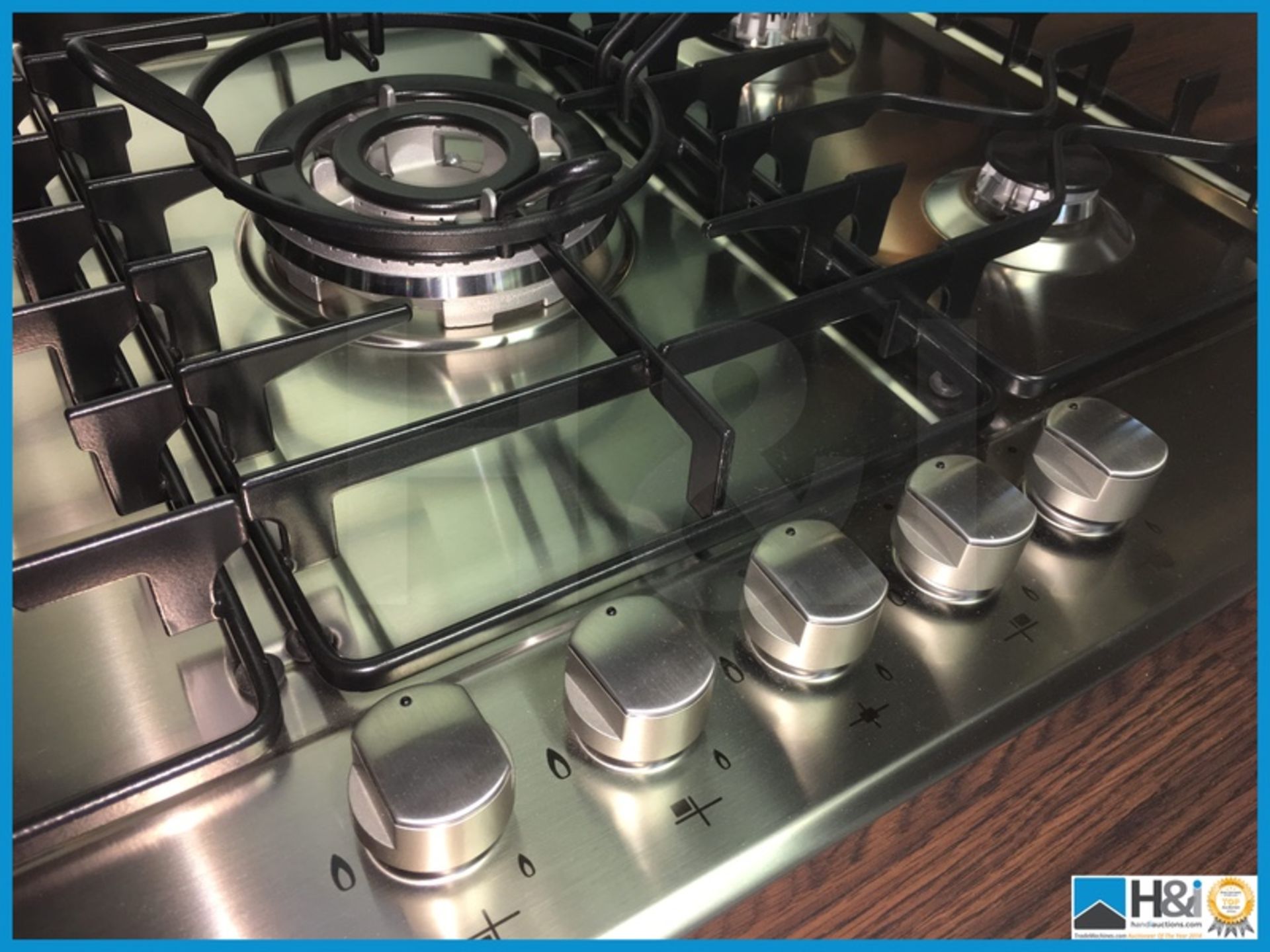 Whirlpool 5 ring stainless steel hob 730x500. New and used Appraisal: Excellent Serial No: NA - Image 3 of 3
