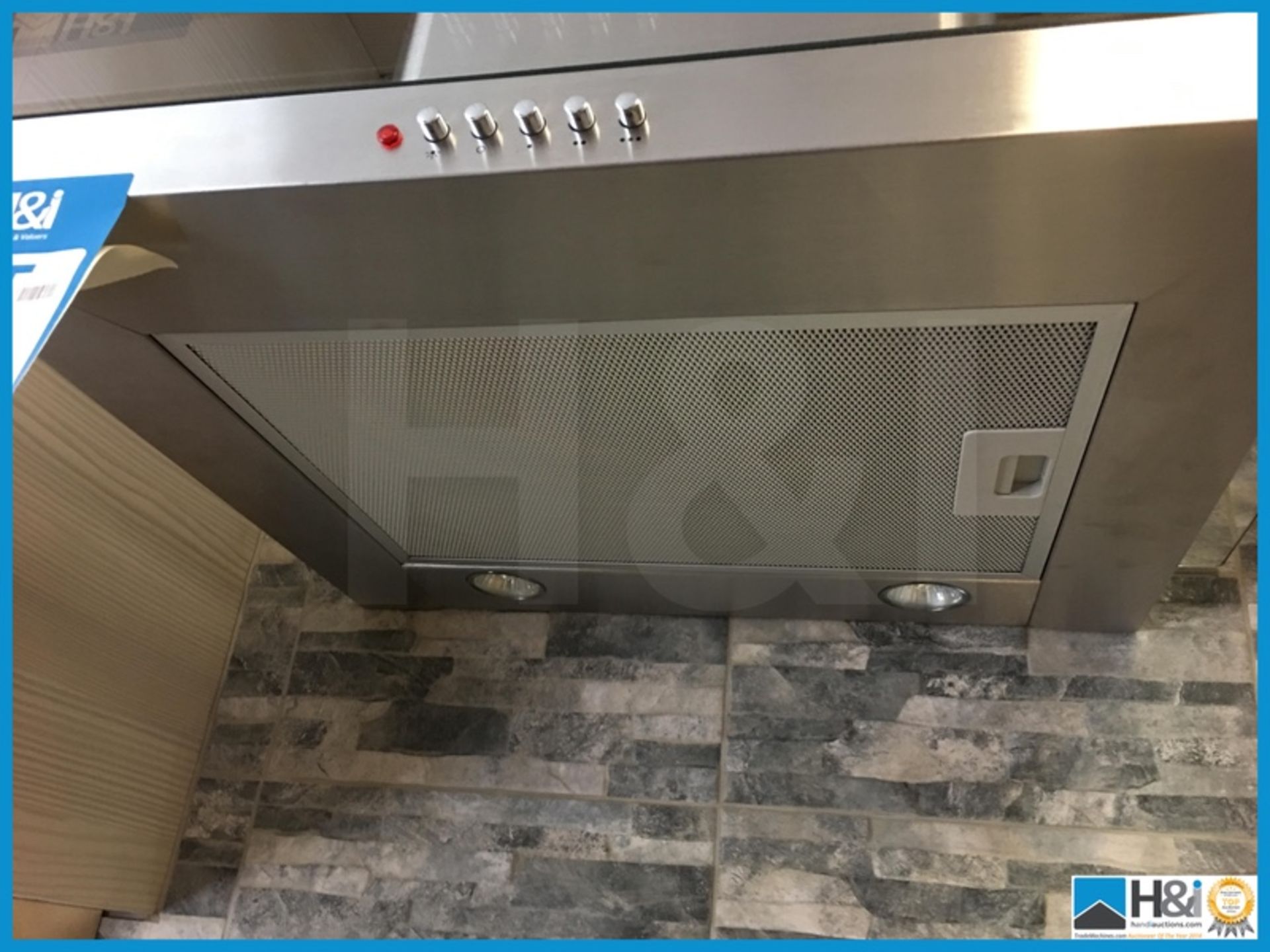 Designer brushed steel and glass CDA ECN6 600 extractor. New and unused Appraisal: Excellent - Image 2 of 3
