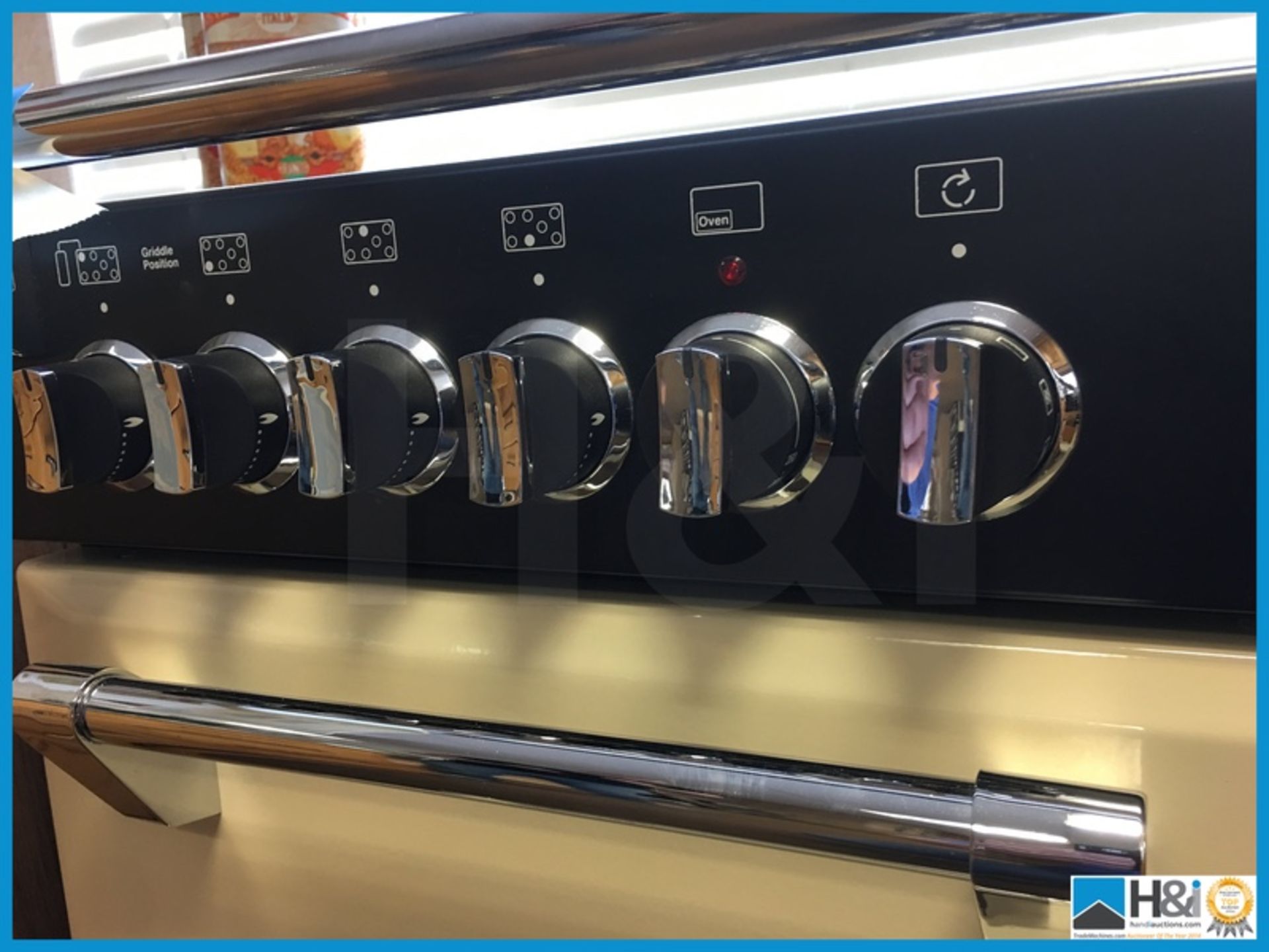 Stoves 1000mm wide double gas / electric oven with 7 gas rings and griddle. New and unused - Image 8 of 9