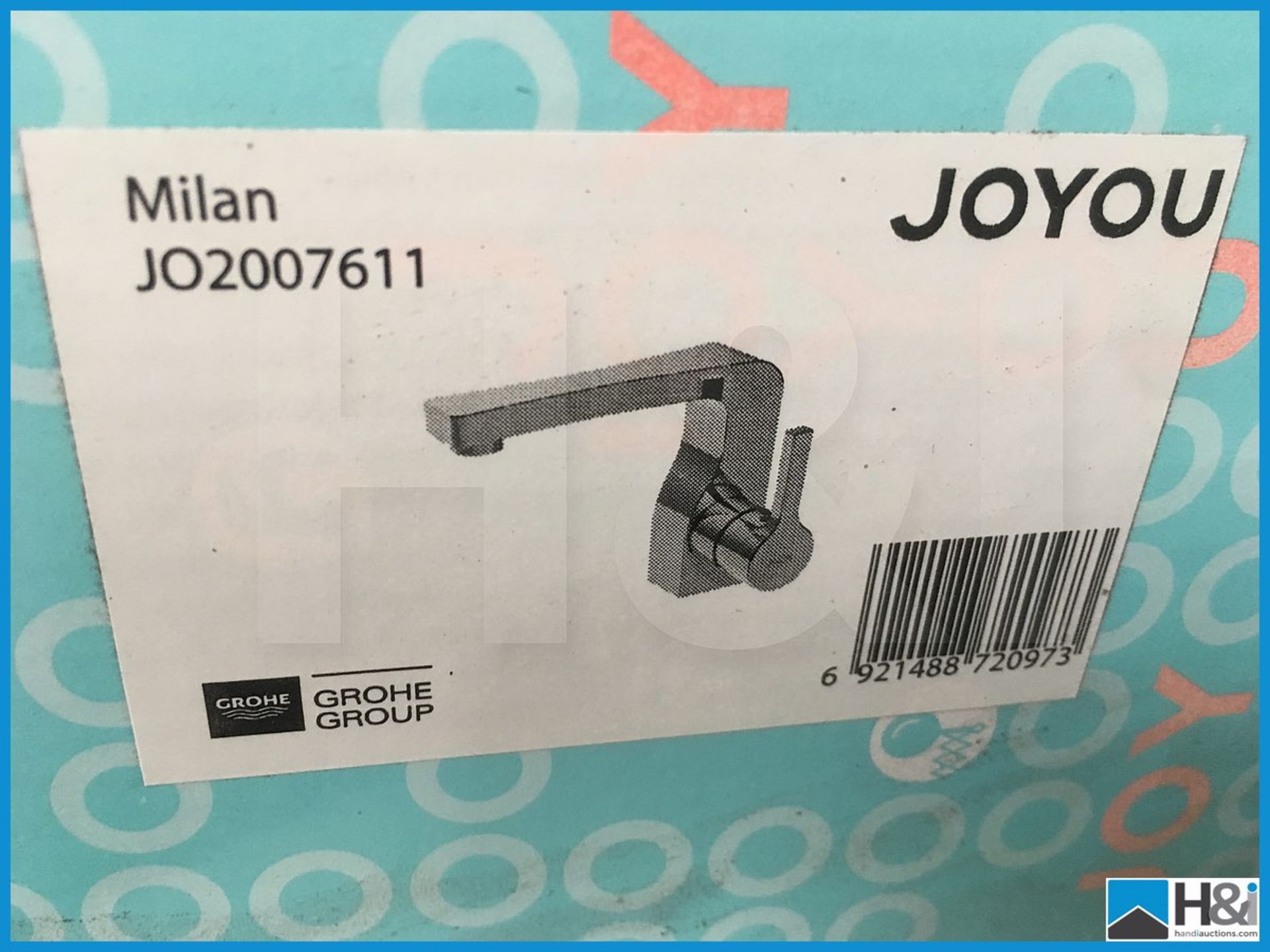 Designer Joyou by Grohe Milan ultra contemporary mono mixer in polished chrome finish. New and - Image 4 of 5