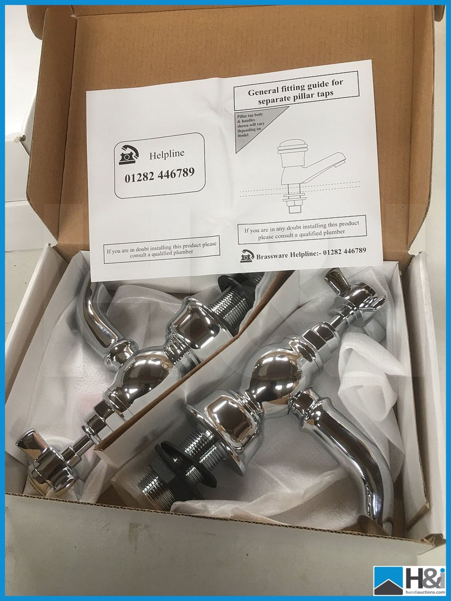 Designer Beaumont Luxury polished chrome bath taps. New and boxed. Suggested manufacturers selling