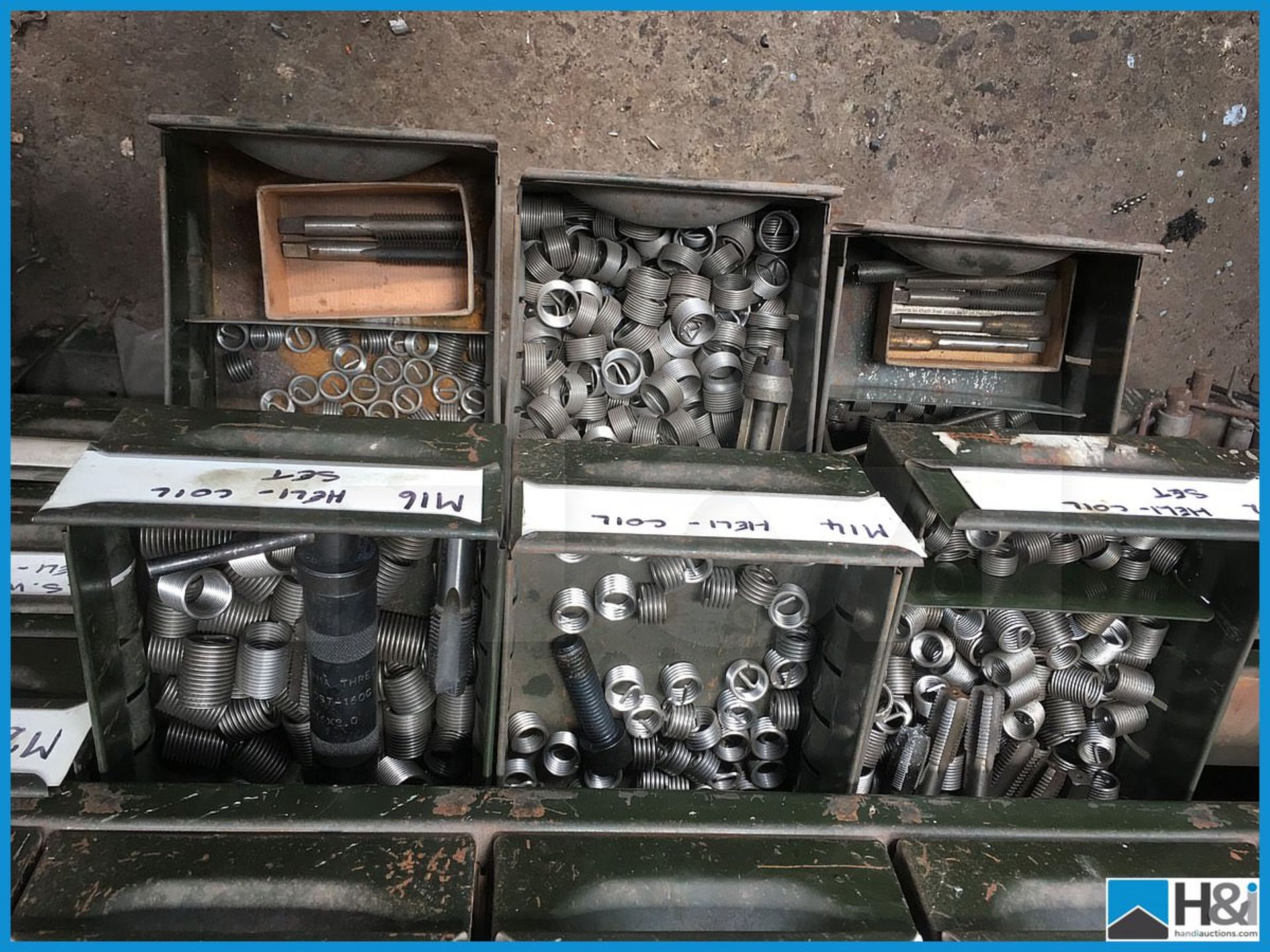 Job lot of industrial component drawers including contents, helicoils etc. Excludes contents to - Image 3 of 3