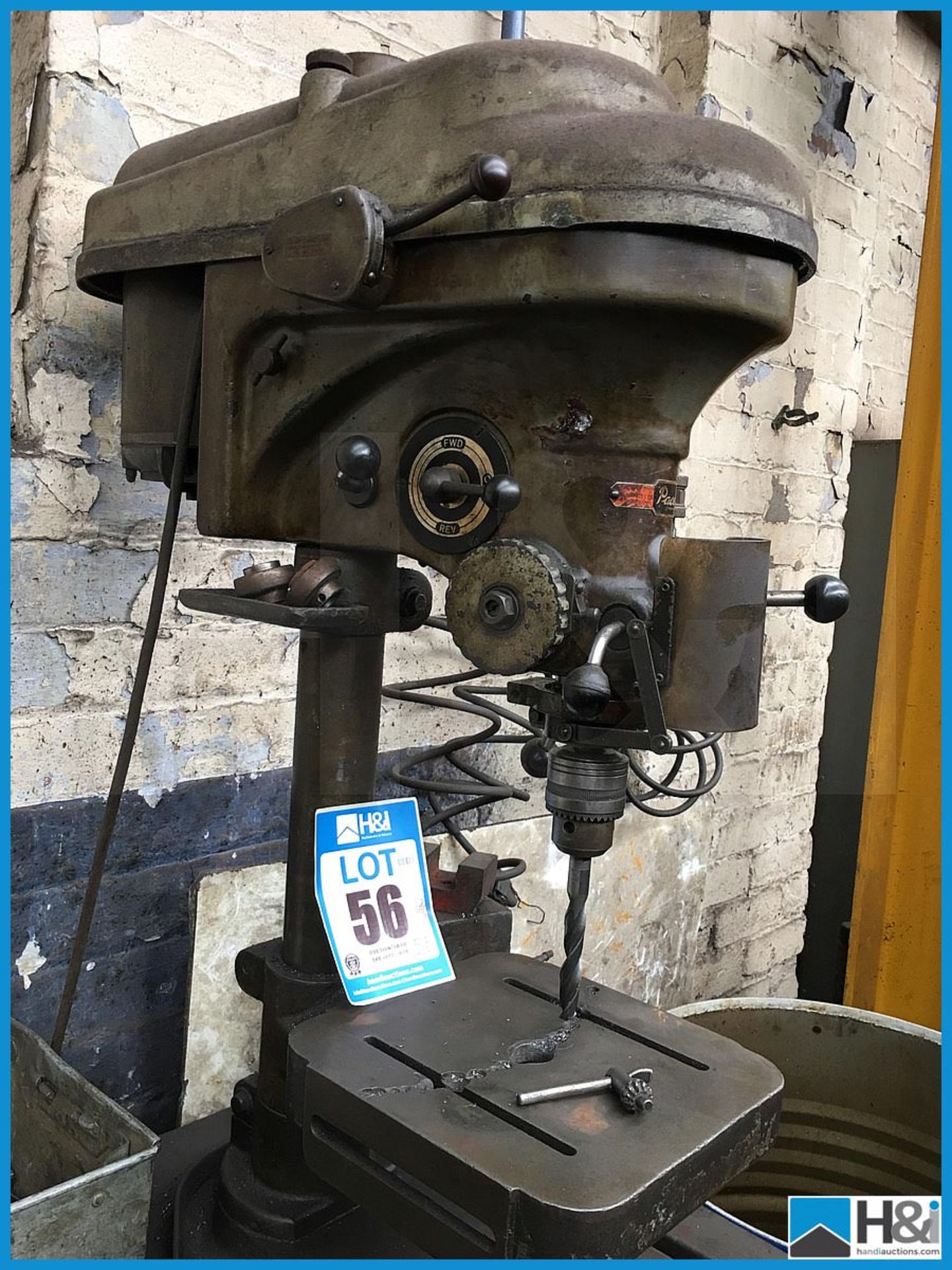 Paceta 3 phase pillar drill. Lift on charge £20+VAT Appraisal: Viewing Advised Serial No: NA - Image 2 of 4