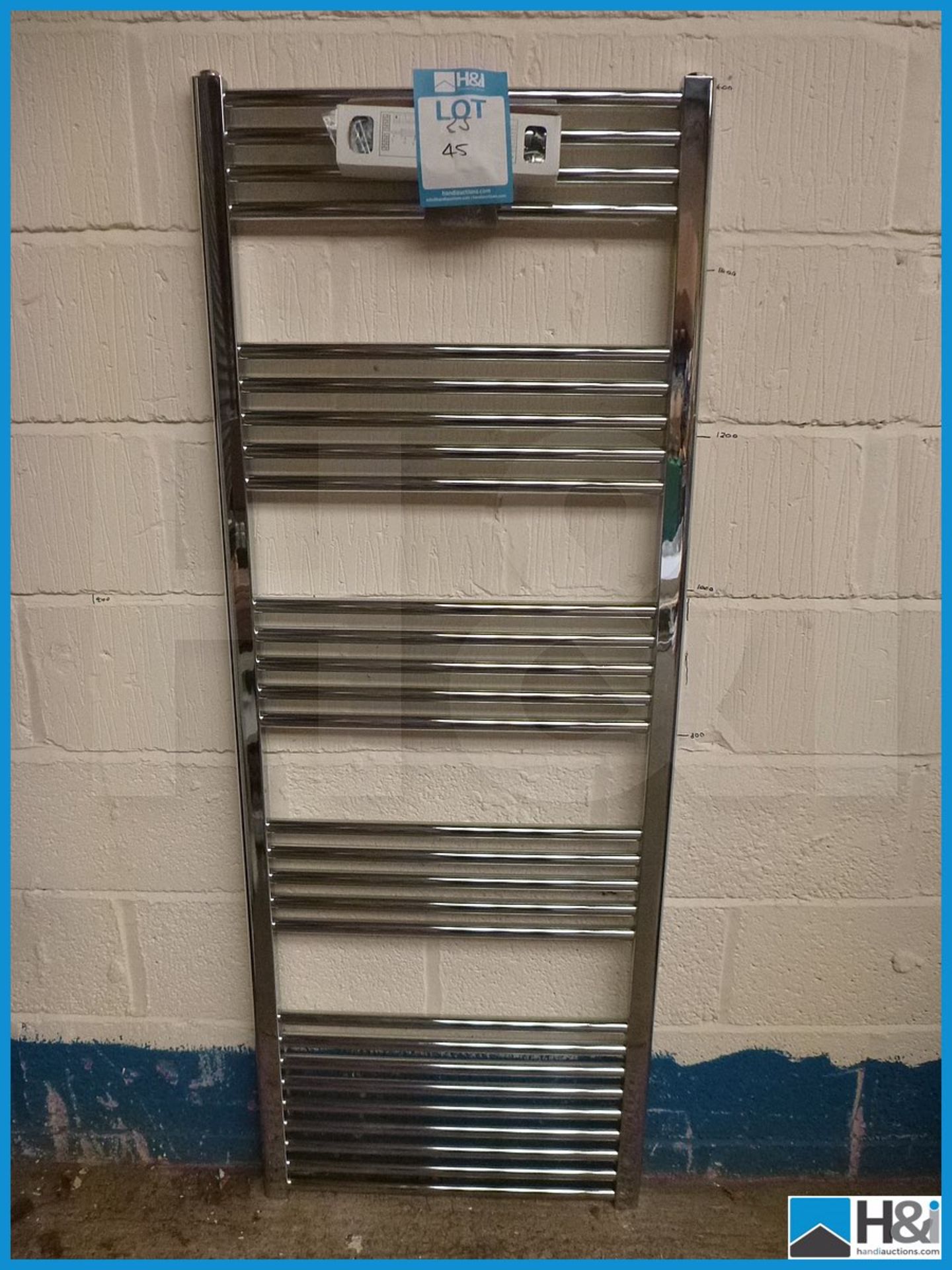 Vogue Designer Chrome Towel Rail, 1600X600, Unused Appraisal: Viewing Essential Serial No: NA