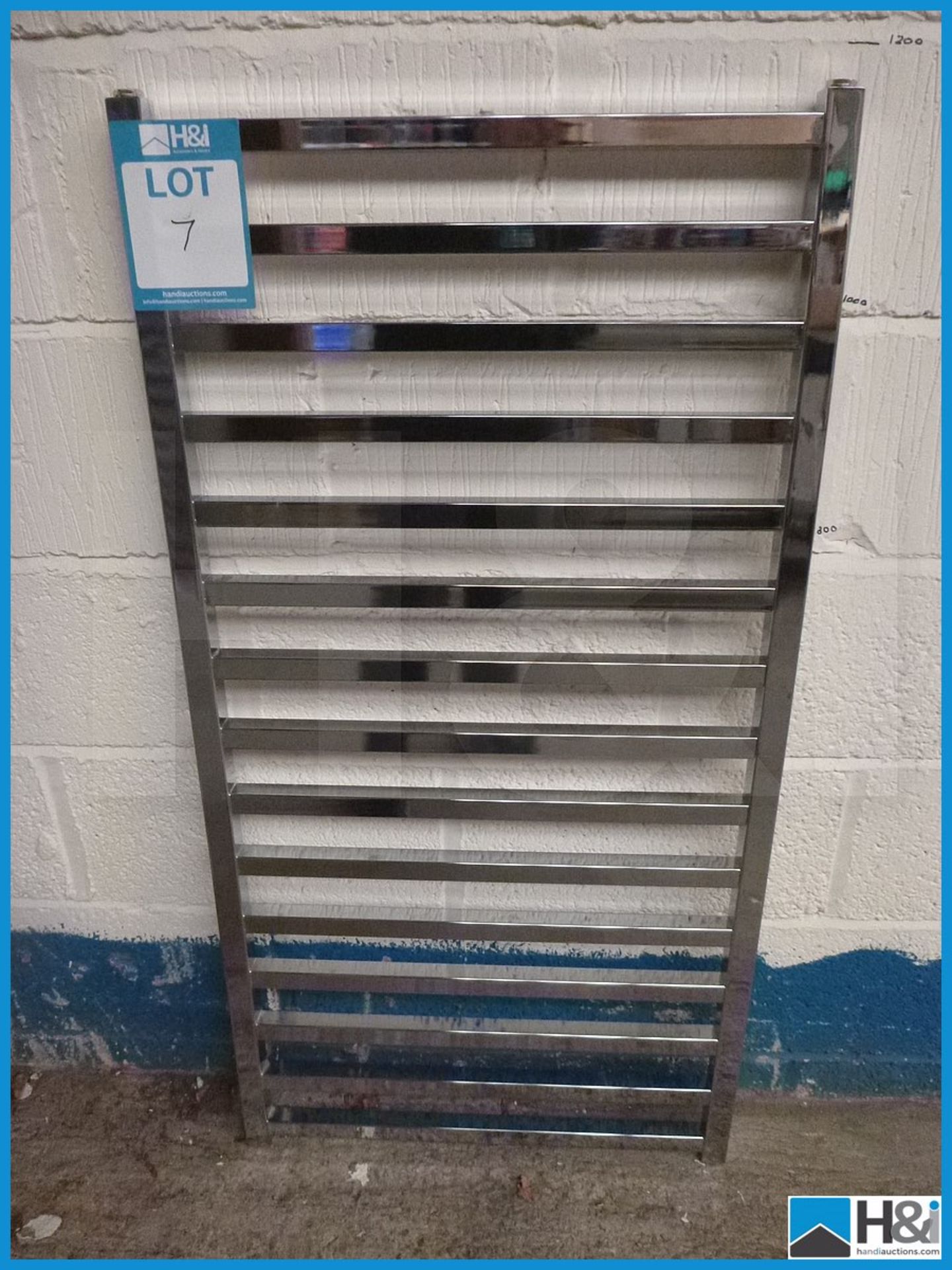 Vogue Designer Chrome Towel Rail, 1170X600, Unused Appraisal: Viewing Essential Serial No: NA