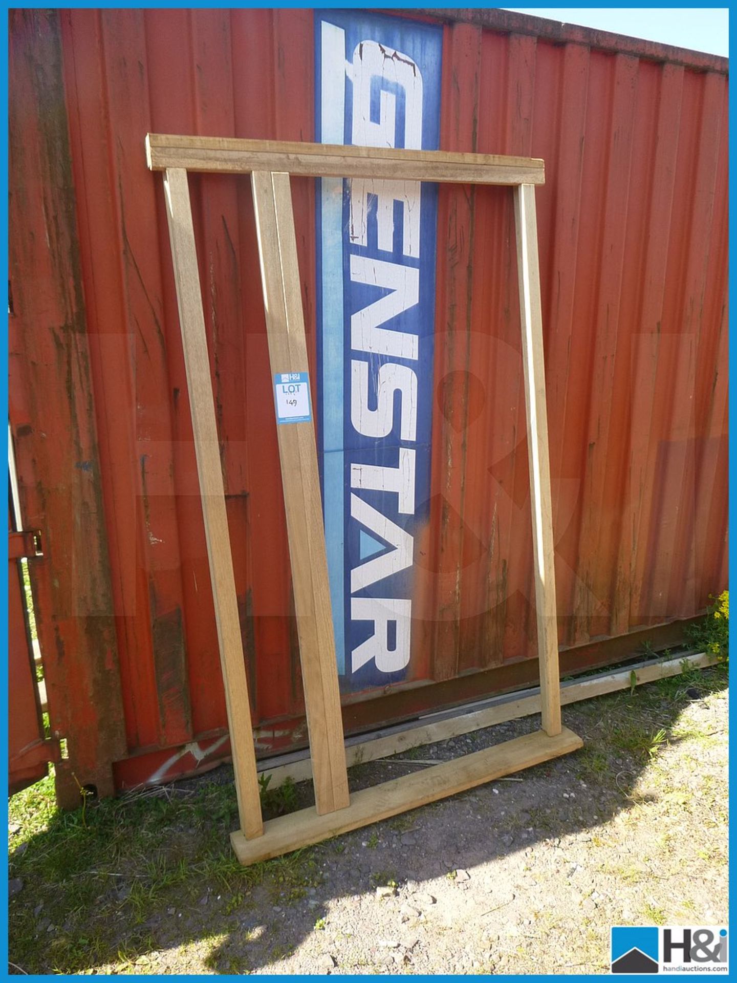 Hardwood Exterior Door Frame And Side Light, Unused Appraisal: Viewing Essential Serial No: NA