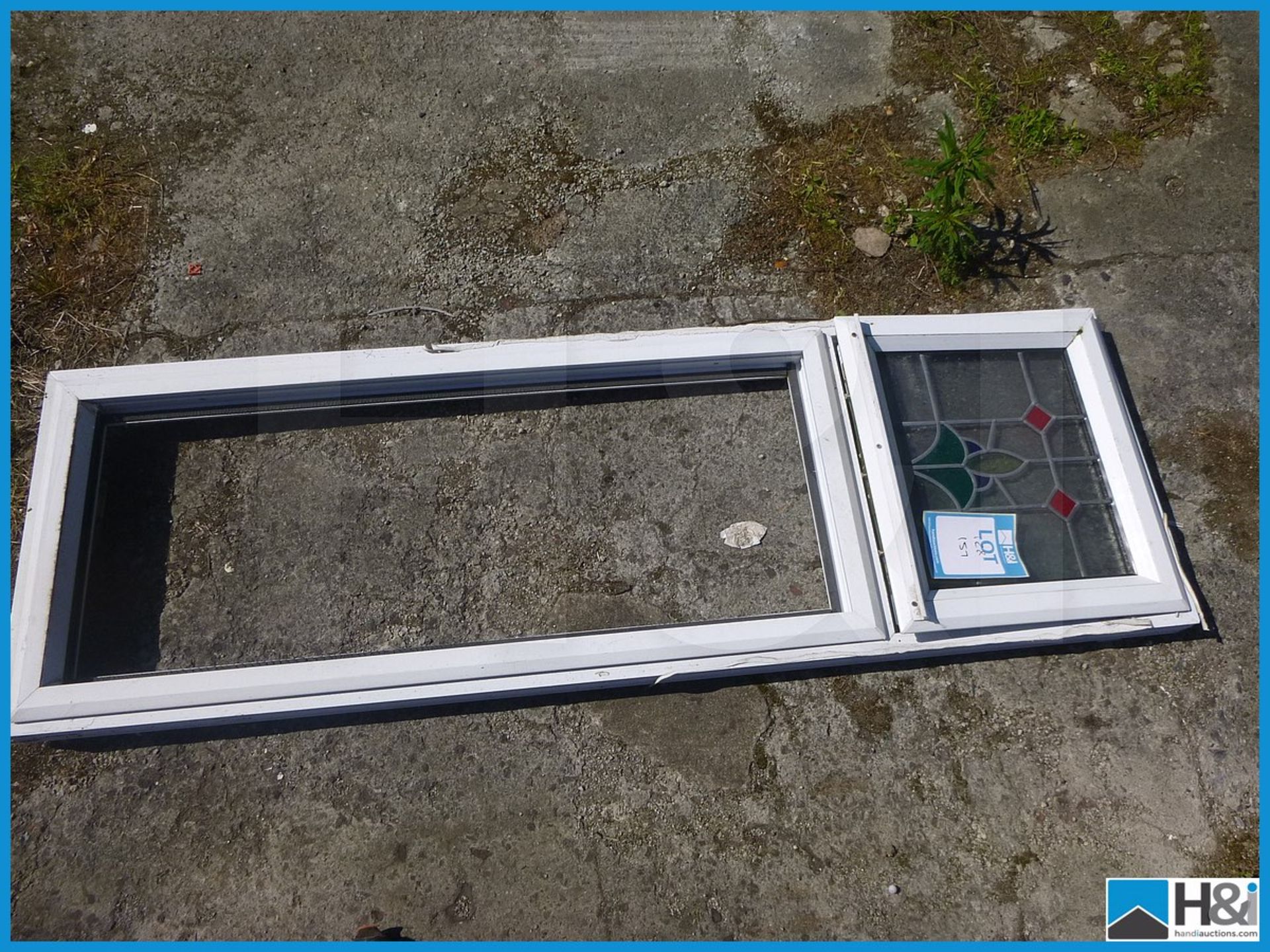 Reclaimed White Upvc Window, 1 X Top Opener, 1 X Large Opener, 560X1760 Appraisal: Viewing Essential