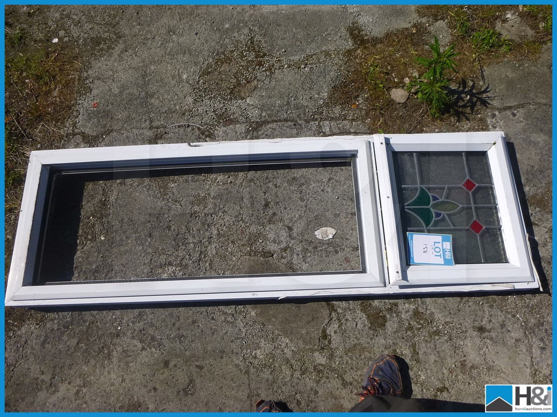 Reclaimed White Upvc Window, 1 X Top Opener, 1 X Large Opener, 560X1760 Appraisal: Viewing Essential