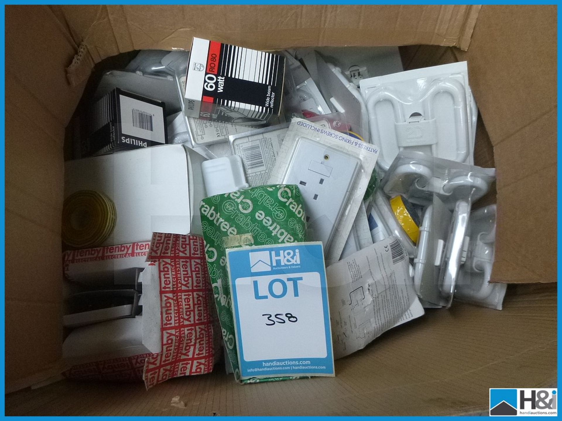 Box Of Mixed Electrical Product And Lamps, Unused And Boxed Appraisal: Viewing Essential Serial