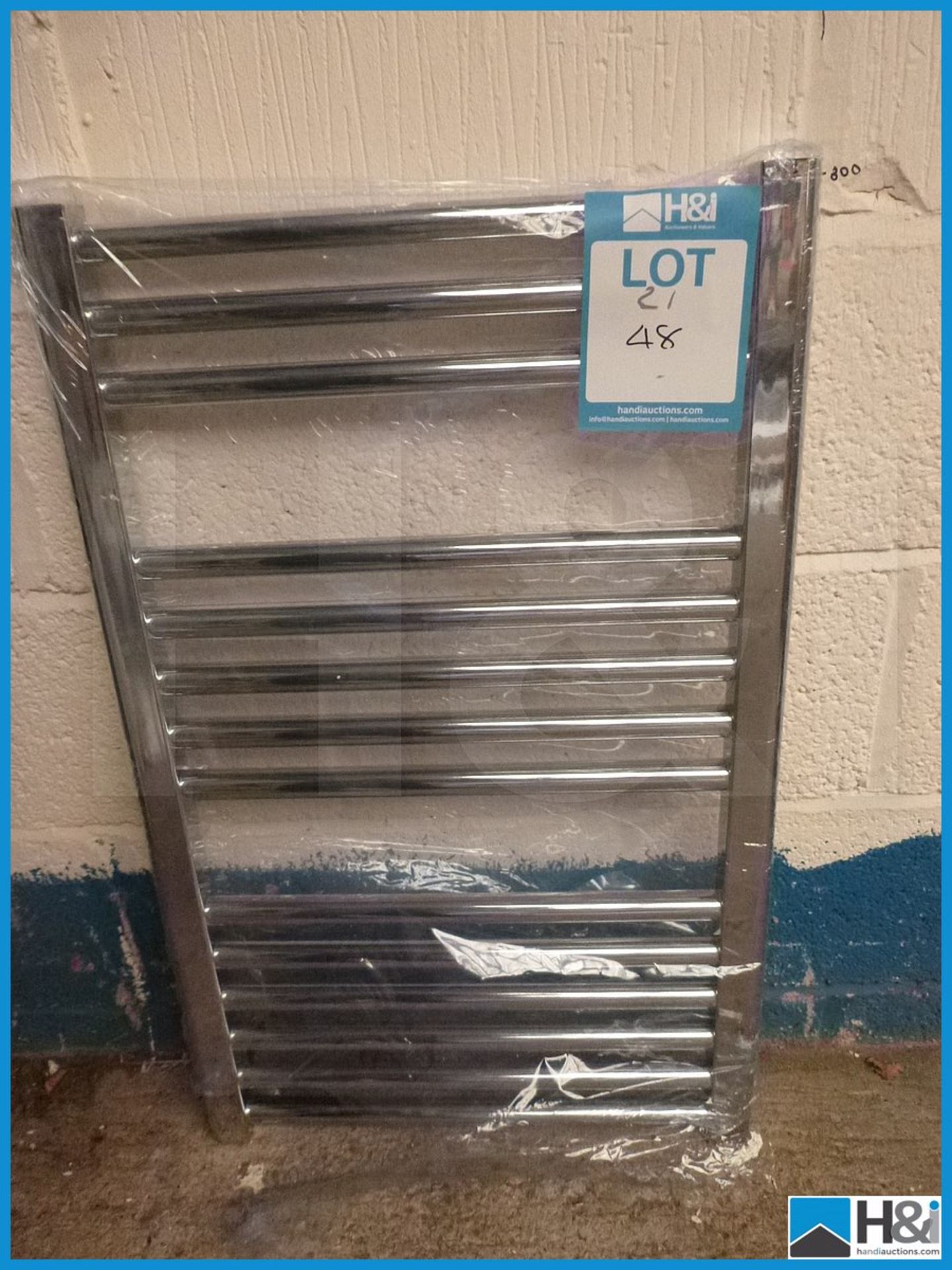 Vogue Designer Chrome Towel Rail, 800X500, Unused Appraisal: Viewing Essential Serial No: NA