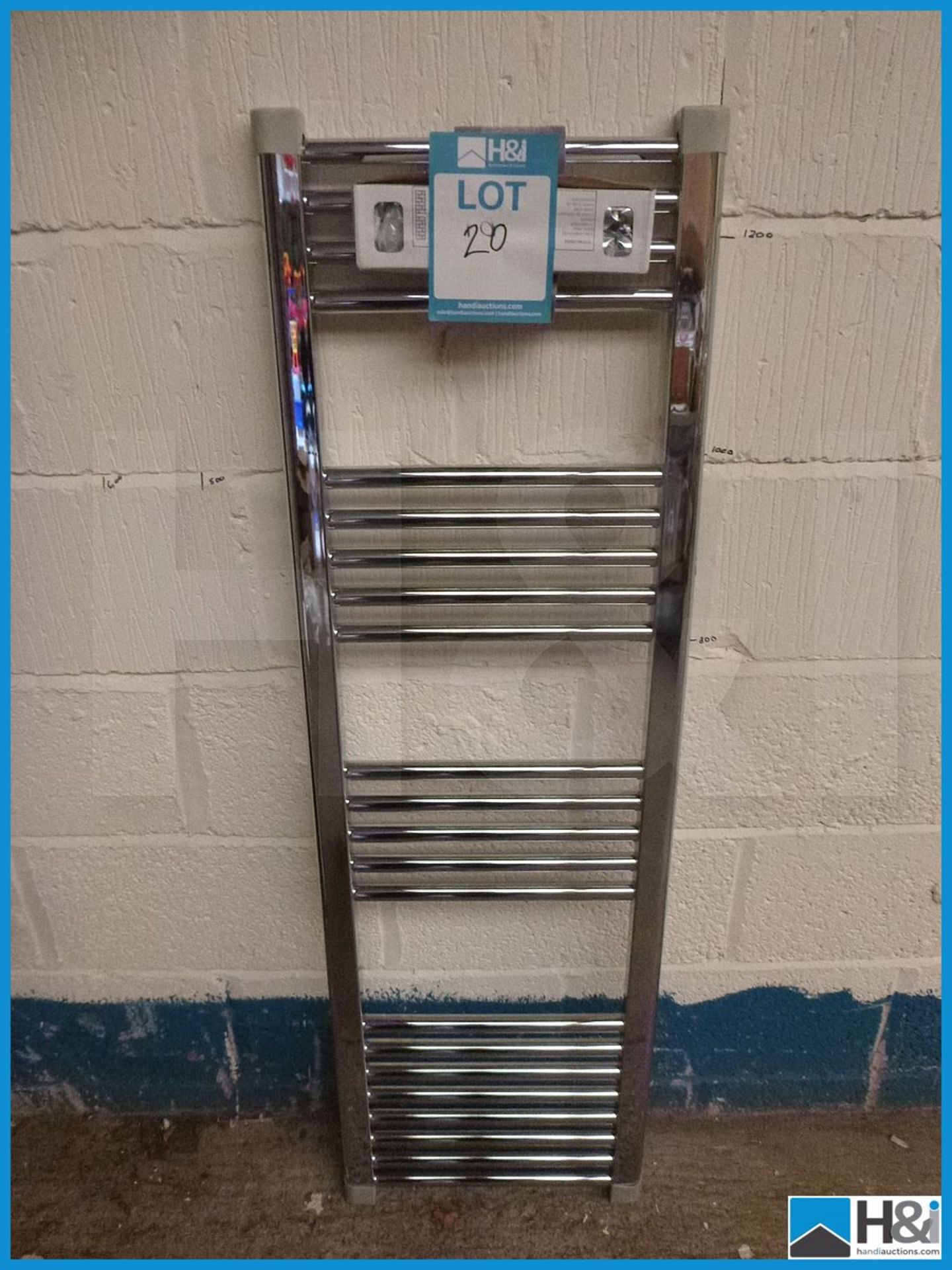 Vogue Designer Chrome Towel Rail, 1300X400, Unused Appraisal: Viewing Essential Serial No: NA