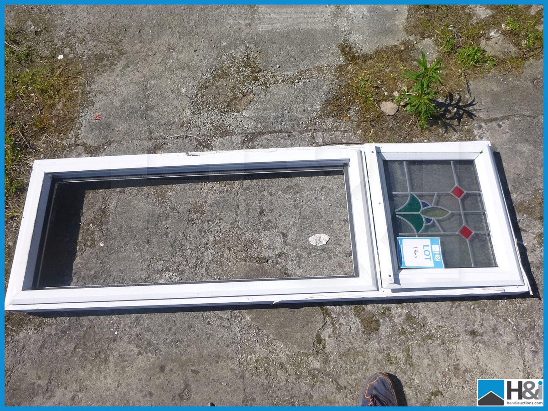 Reclaimed White Upvc Window, 1 X Top Opener, 1 X Large Opener, 560X1760 Appraisal: Viewing Essential