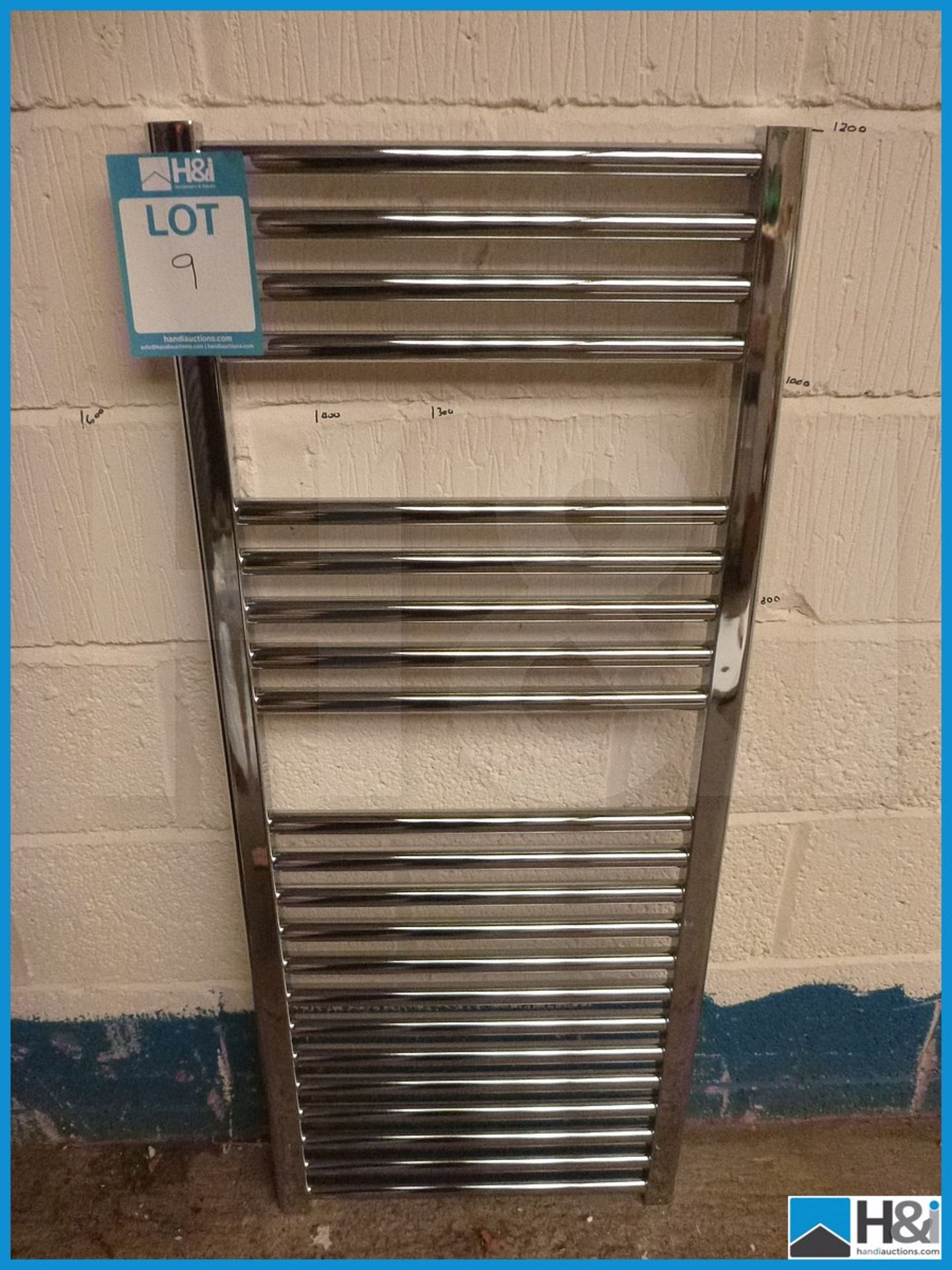 Vogue Designer Chrome Towel Rail, 1200X500, Unused And Boxed Appraisal: Viewing Essential Serial No: