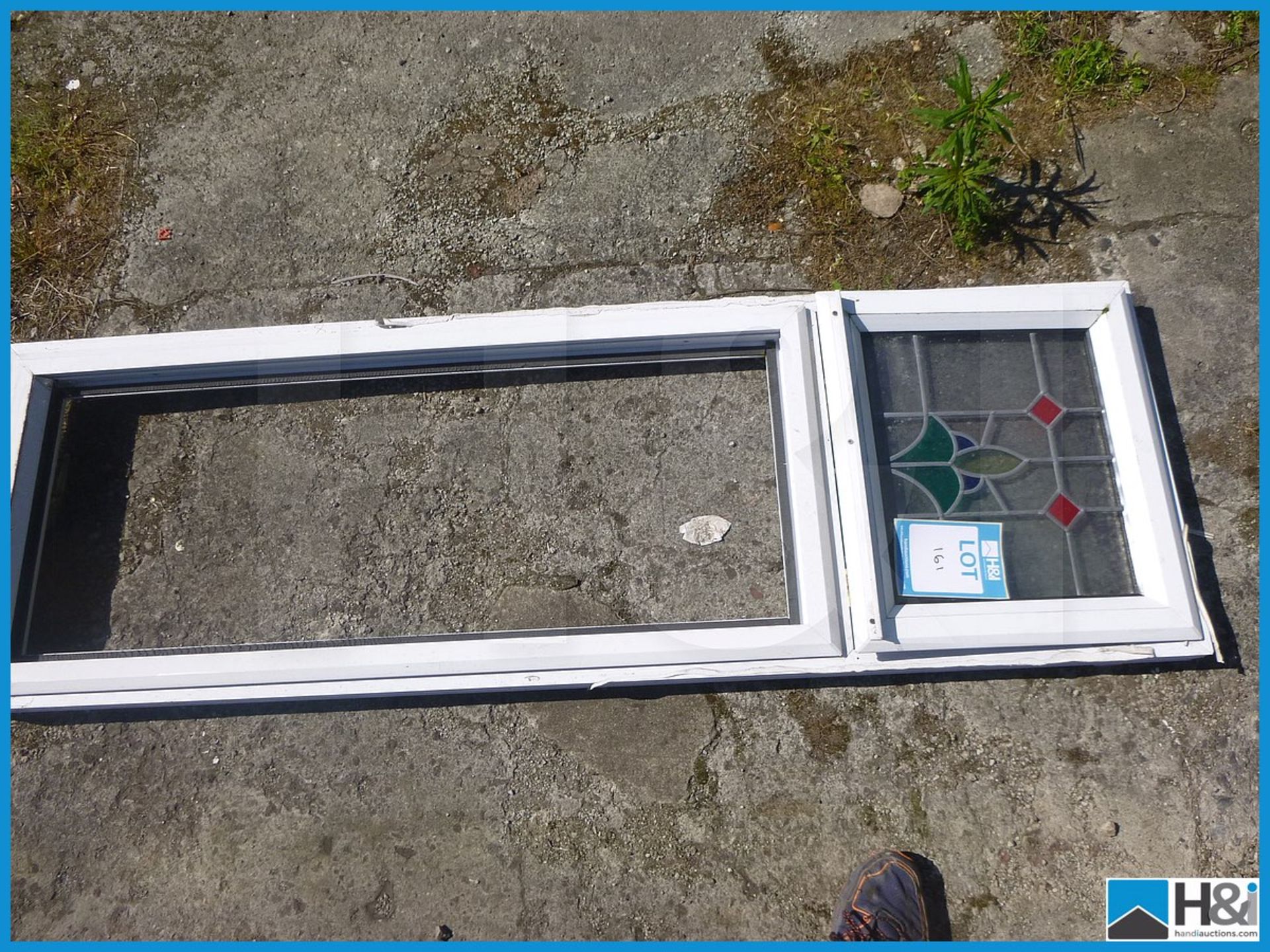 Reclaimed White Upvc Window, 1 X Top Opener, 1 X Large Opener, 560X1760 Appraisal: Viewing Essential