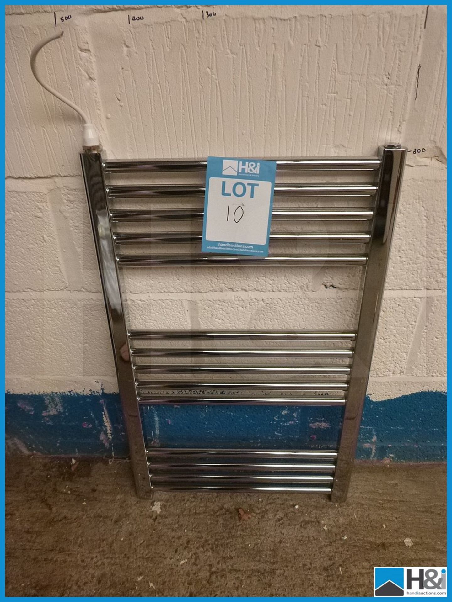 Vogue Designer Electric Chrome Towel Rail, 800X500, Unused And Boxed Appraisal: Viewing Essential