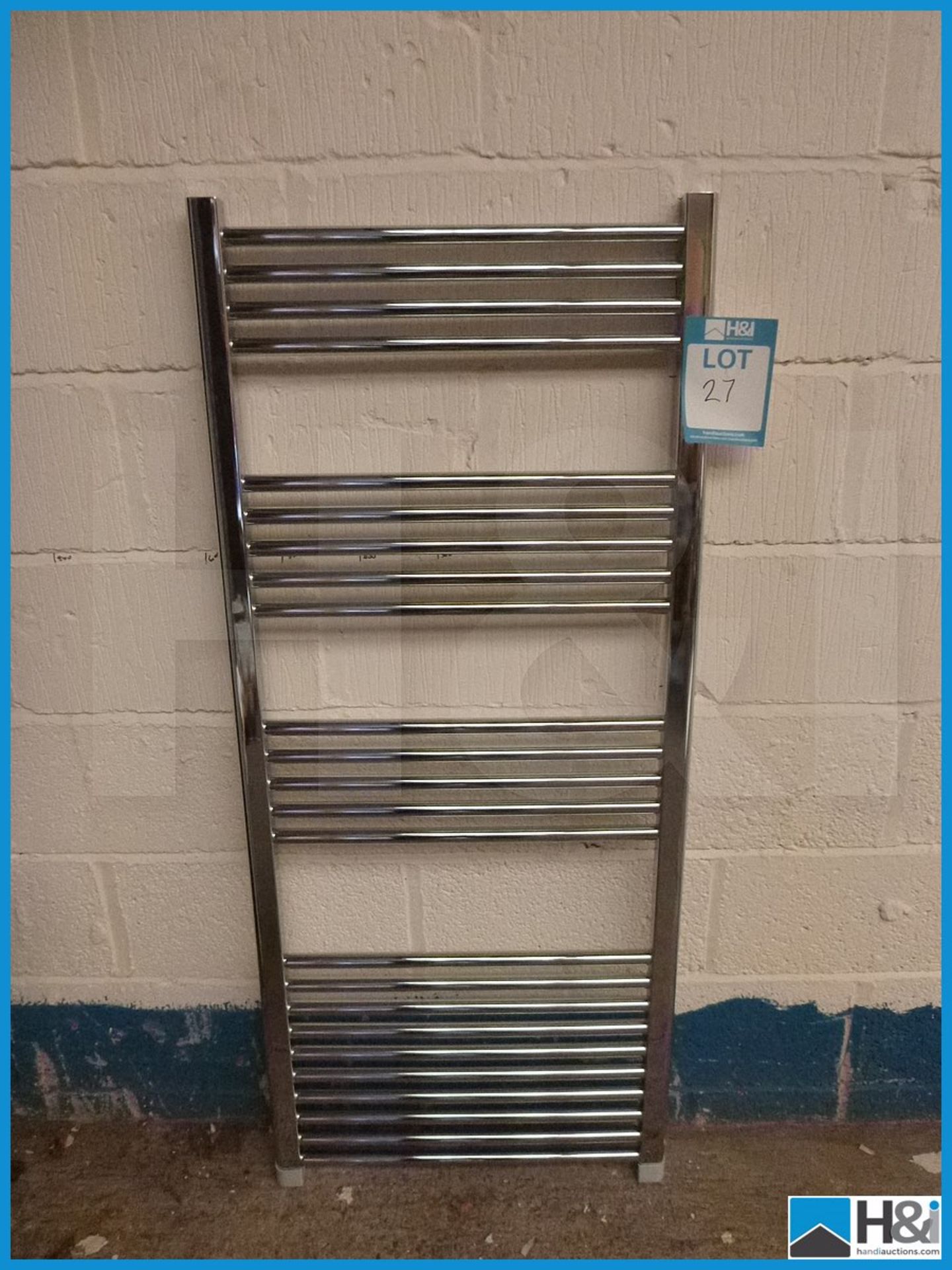 Vogue Designer Chrome Towel Rail, 1400X600, Unused And Boxed Appraisal: Viewing Essential Serial No: