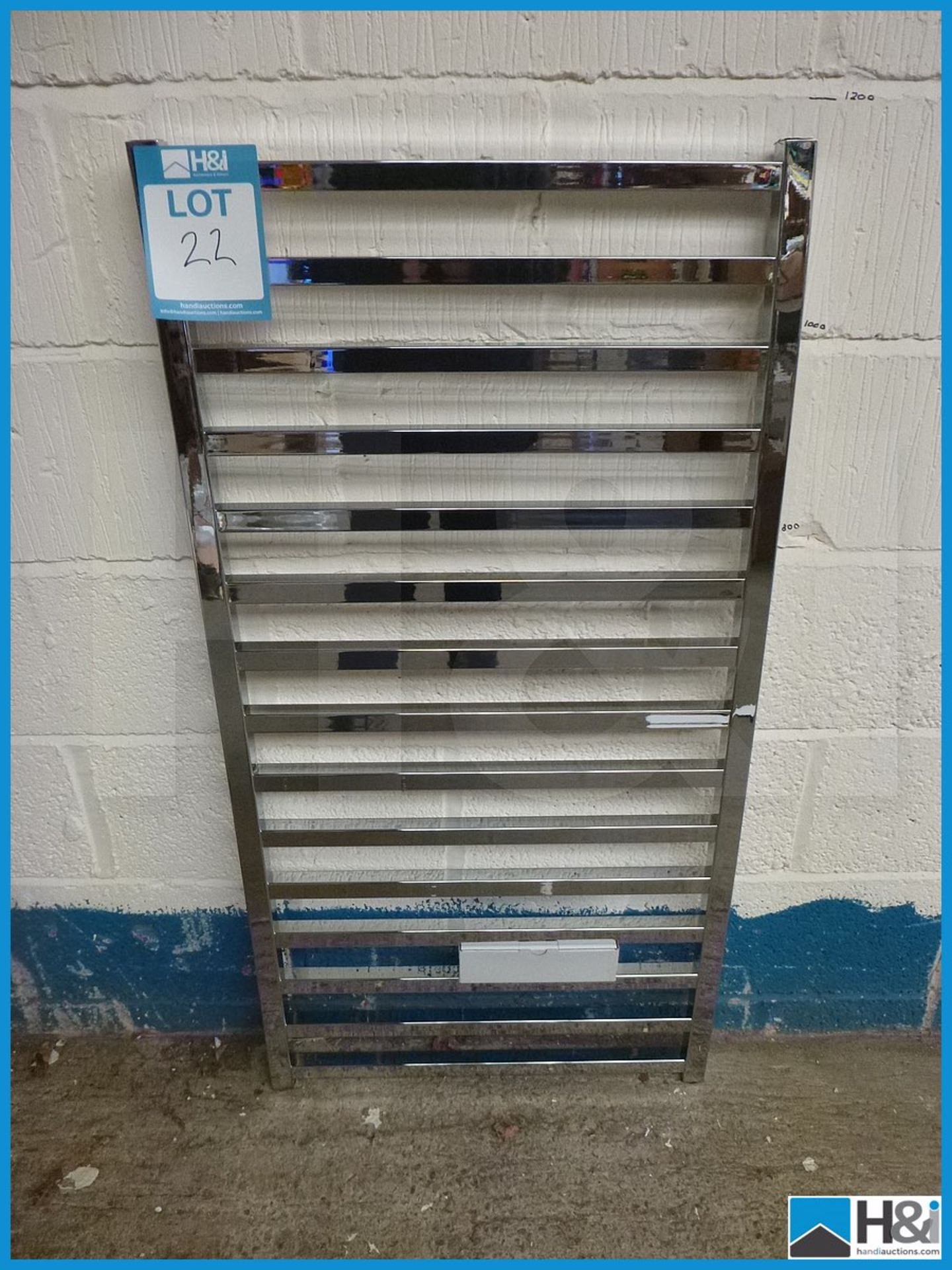 Vogue Designer Chrome Towel Rail, 1200X600, Unused And Boxed Appraisal: Viewing Essential Serial No: