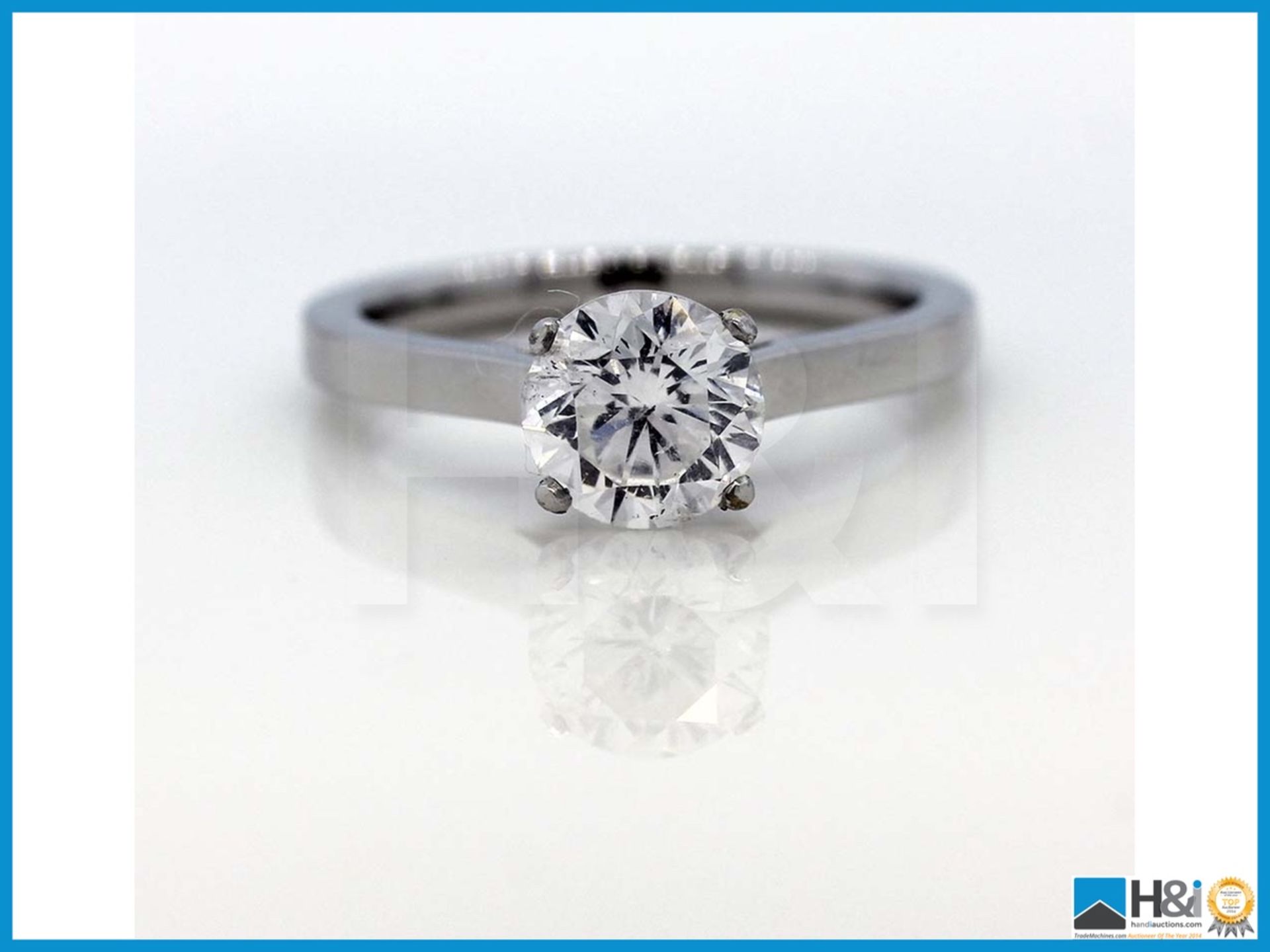 Ref: 11618. 18ct White Gold Diamond Solitaire Set With One Brilliant Cut Diamond 1.24ct in a Four