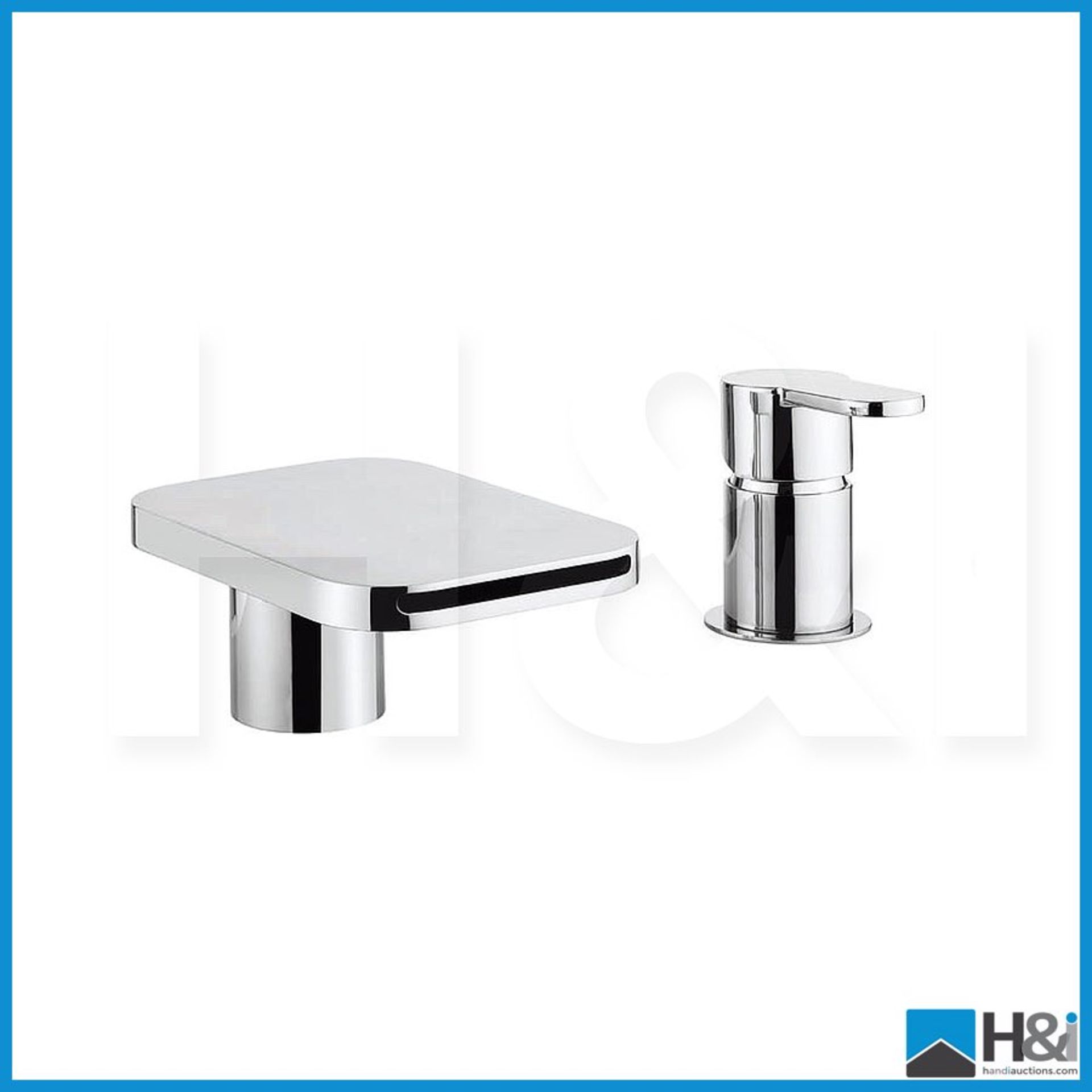 Designer Crosswater Central bath shower mixer mono deck mounted in polished chrome finish. New and