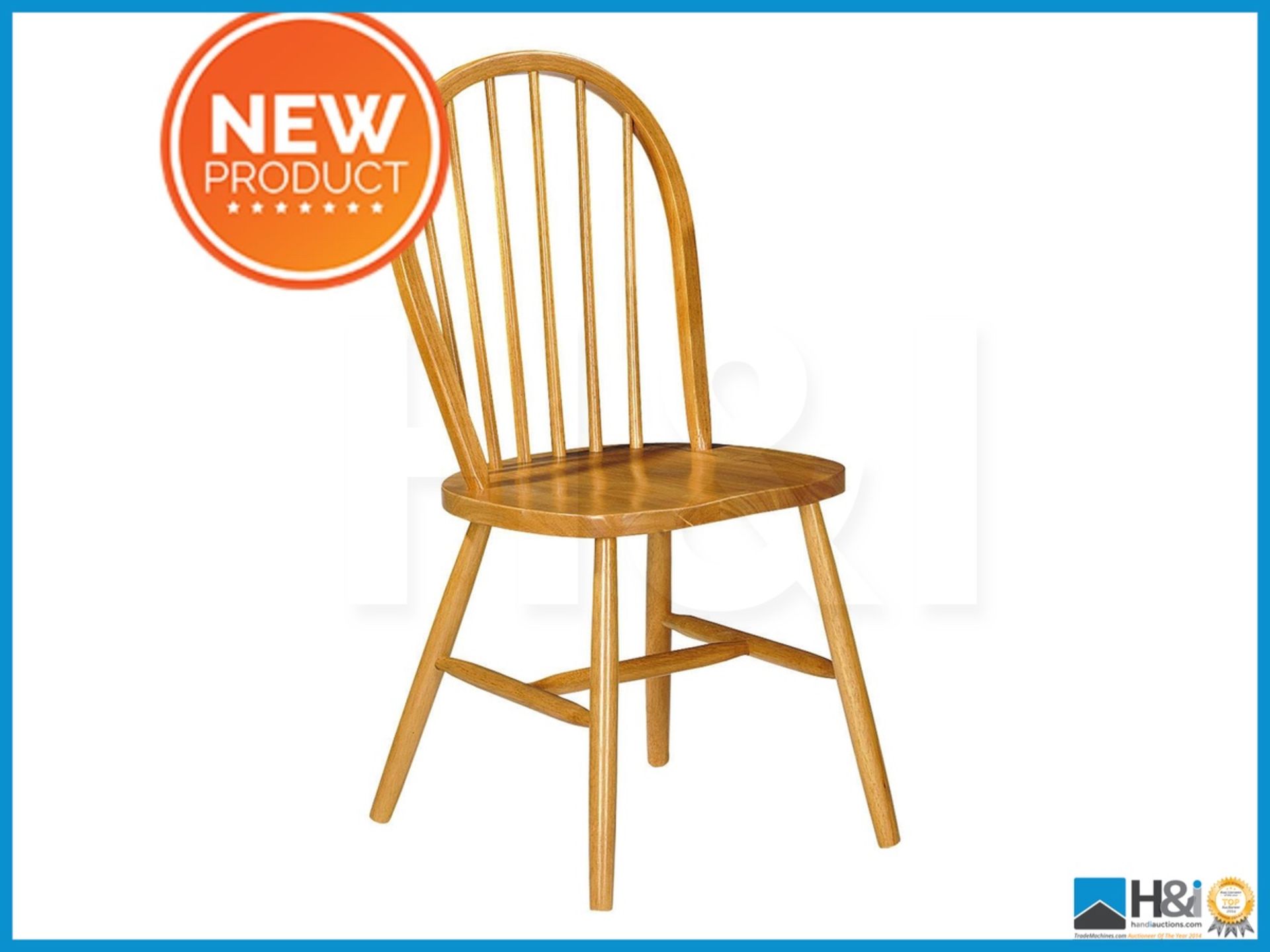 NEW IN BOX KENTUCKY SET OF 4 DINING CHAIRS [OAK] 91 x 48 x 43cm RRP £350 Appraisal: Viewing