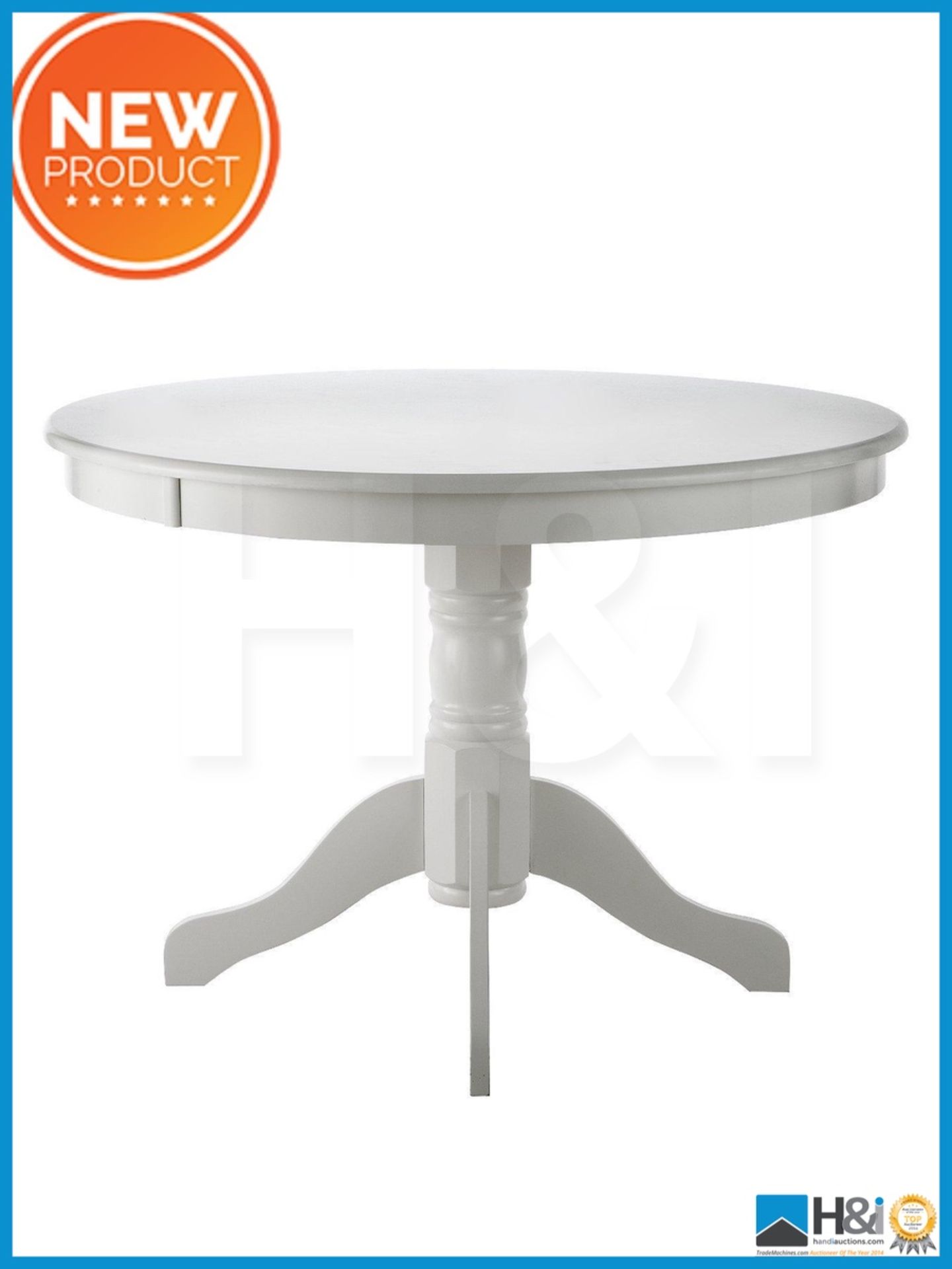 NEW IN BOX ACE DINING TABLE [WHITE] 76 x 107 x 107cm RRP £246 Appraisal: Viewing Essential Serial