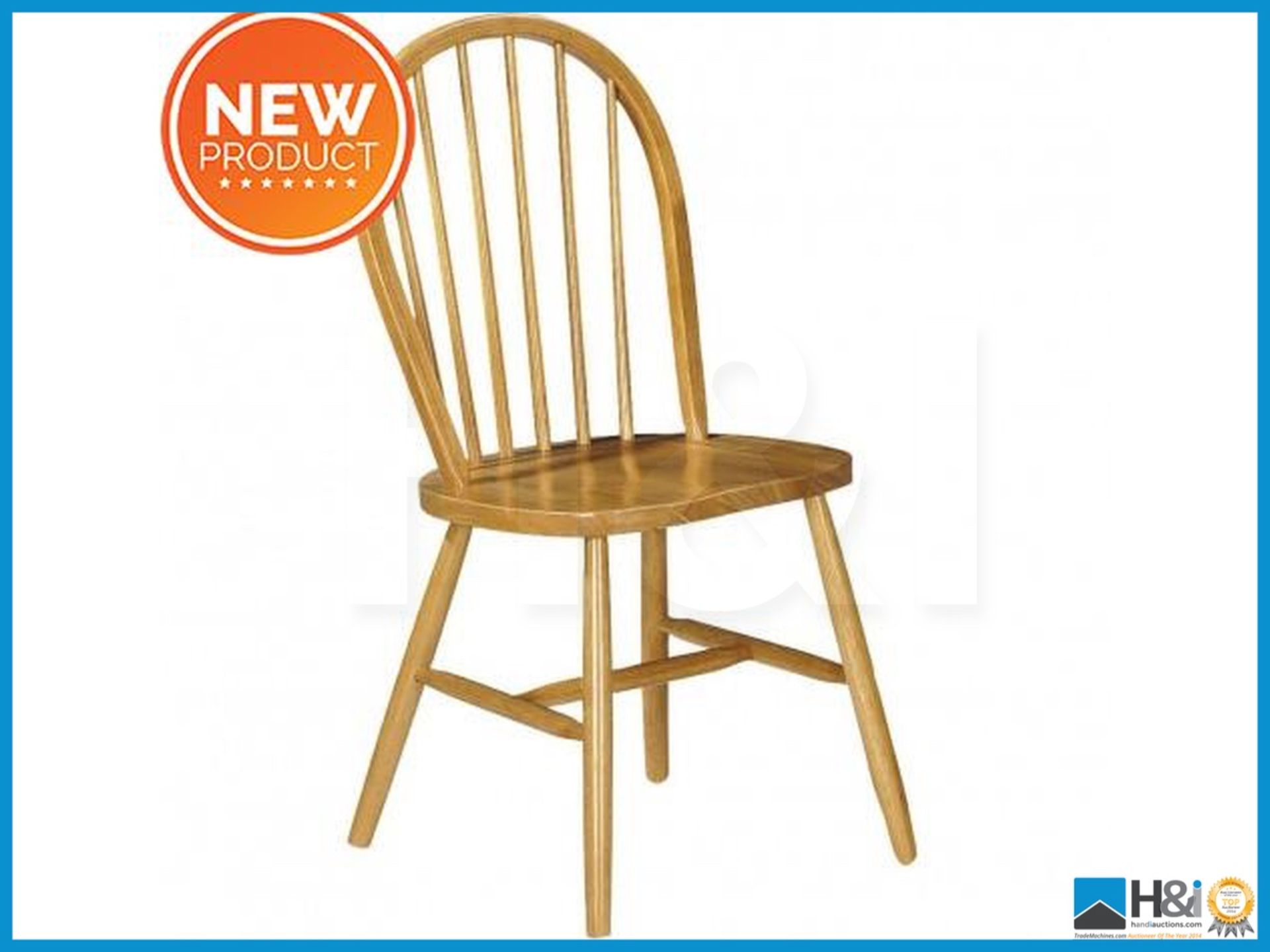 NEW IN BOX KENTUCKY PAIR DINING CHAIRS [OAK] 91 x 48 x 43cm RRP £181 Appraisal: Viewing Essential