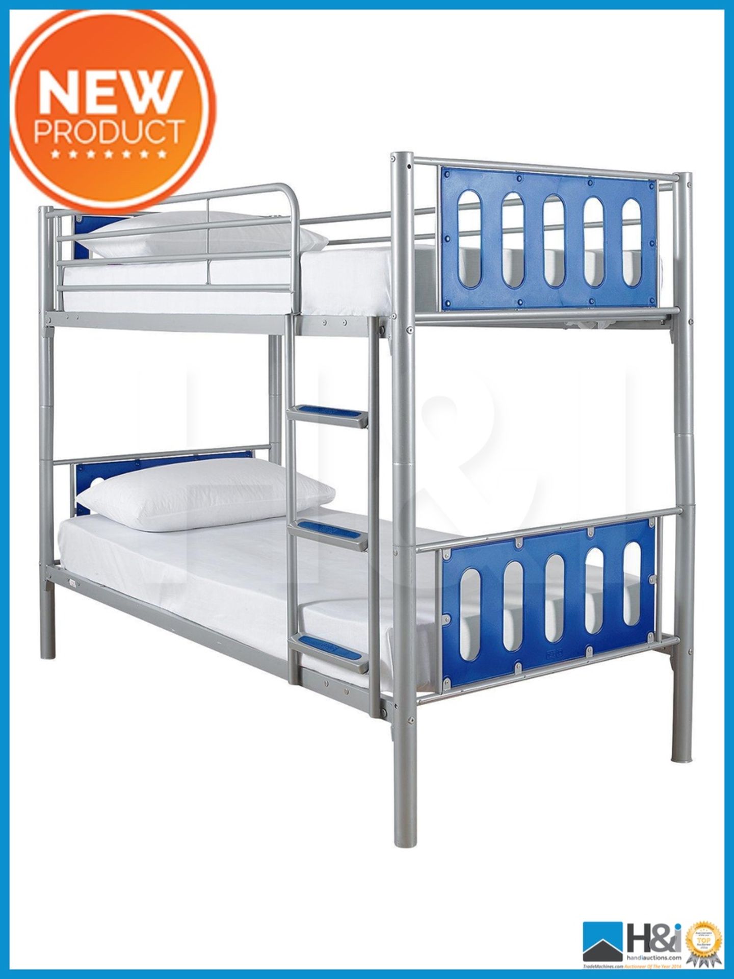 DAMAGED BOX ITEM A1 KIDSPACE CYBER SINGLE BUNK BED [BLUE] 153 x 99 x 197cm RRP £246 Appraisal: