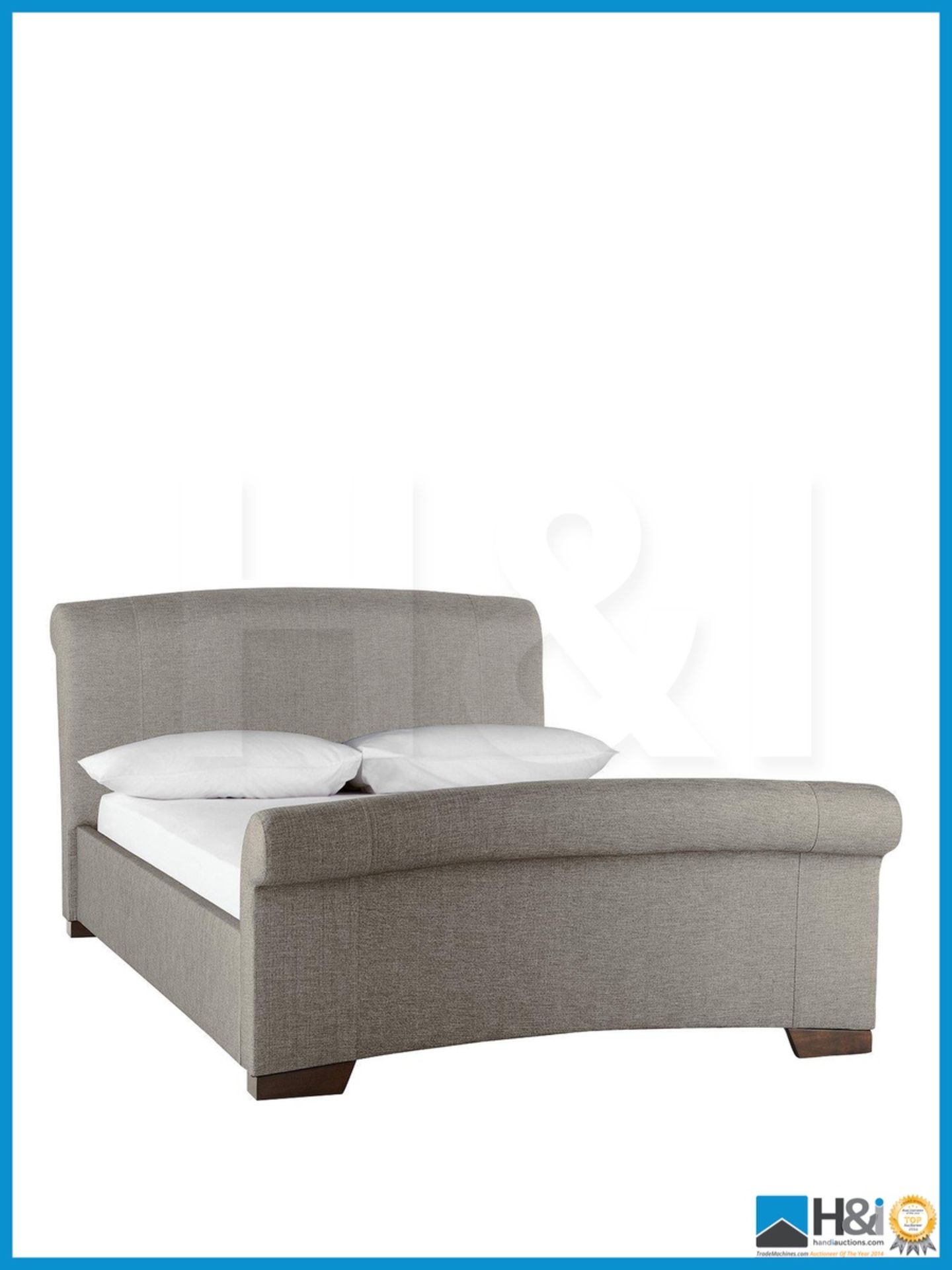 NEW IN BOX HAZEL DOUBLE BED [SILVER/GREY] 102 x 152 x 238cm RRP £584 Appraisal: Viewing Essential